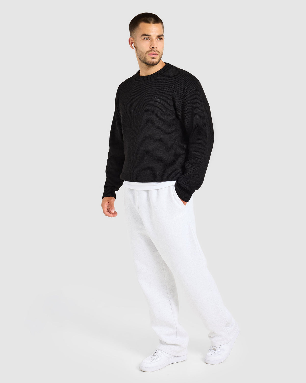 Signature Knitted Sweater - Schwarz