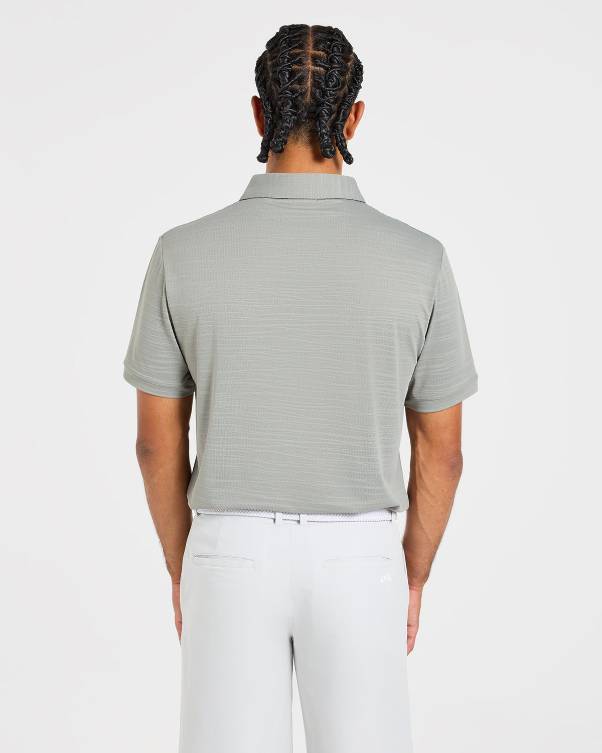 Precision Textured Stripe Polo - Light Sage