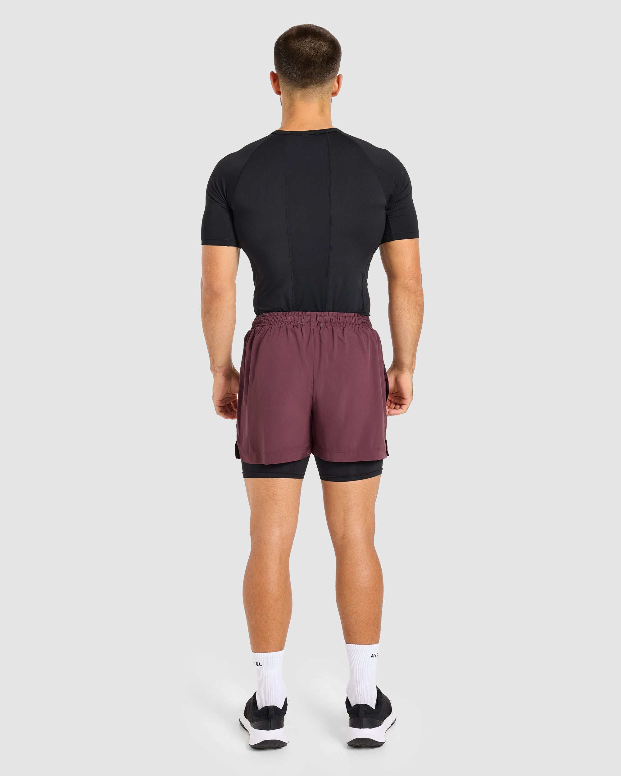 Core 2 in 1 Shorts - Dusty Plum/Schwarz