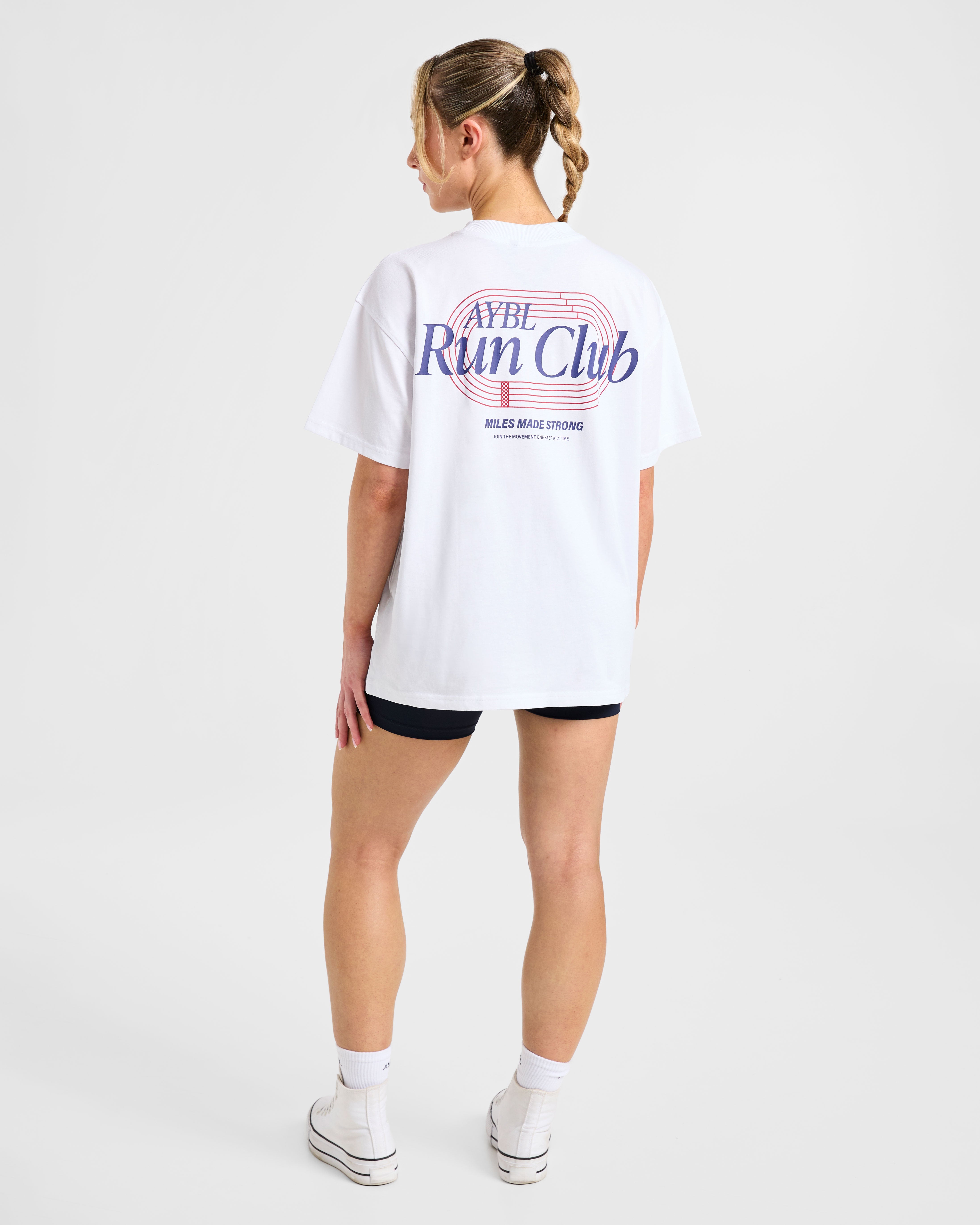 Run Club Oversized T Shirt - Weiß