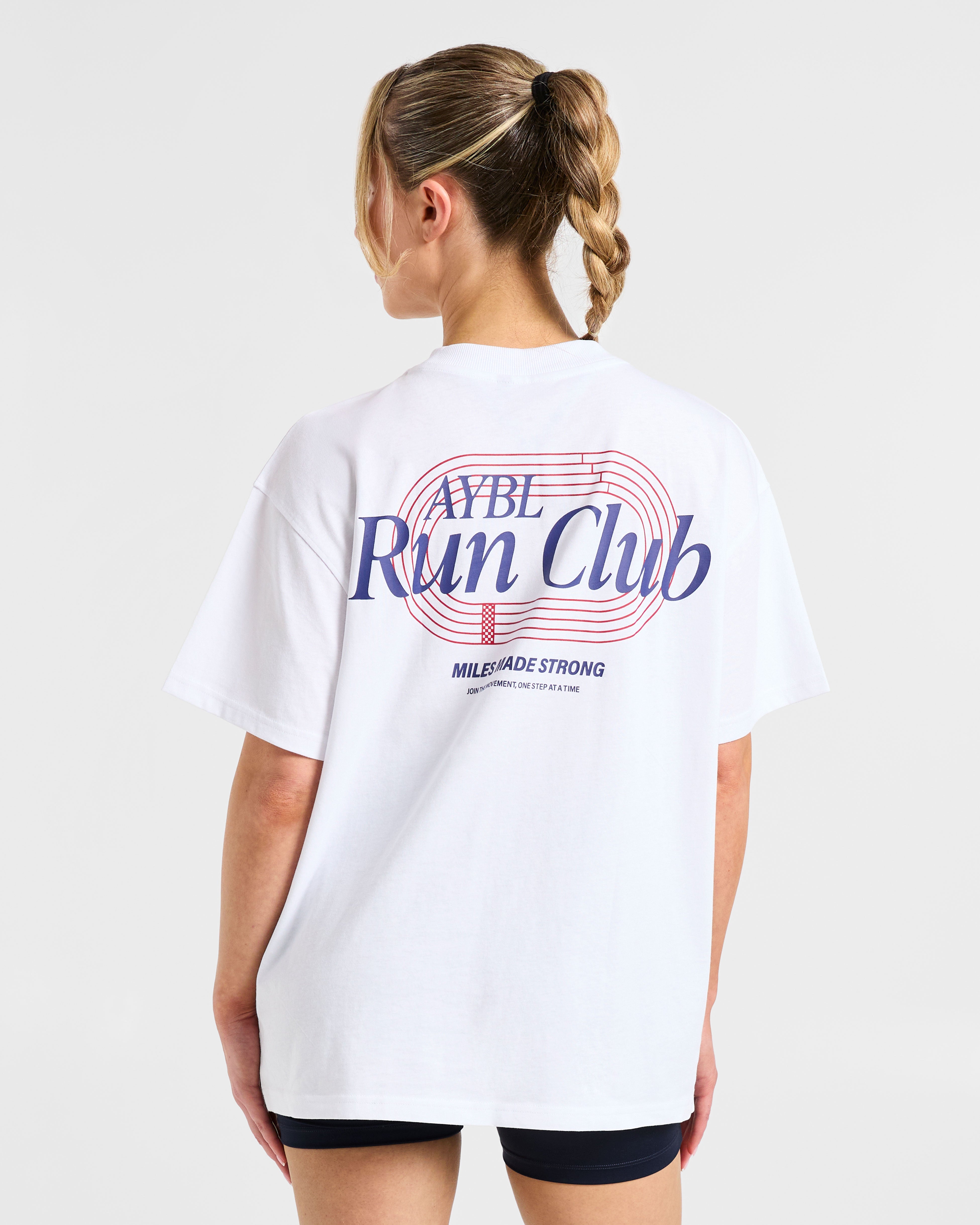 Run Club Oversized T Shirt - Weiß