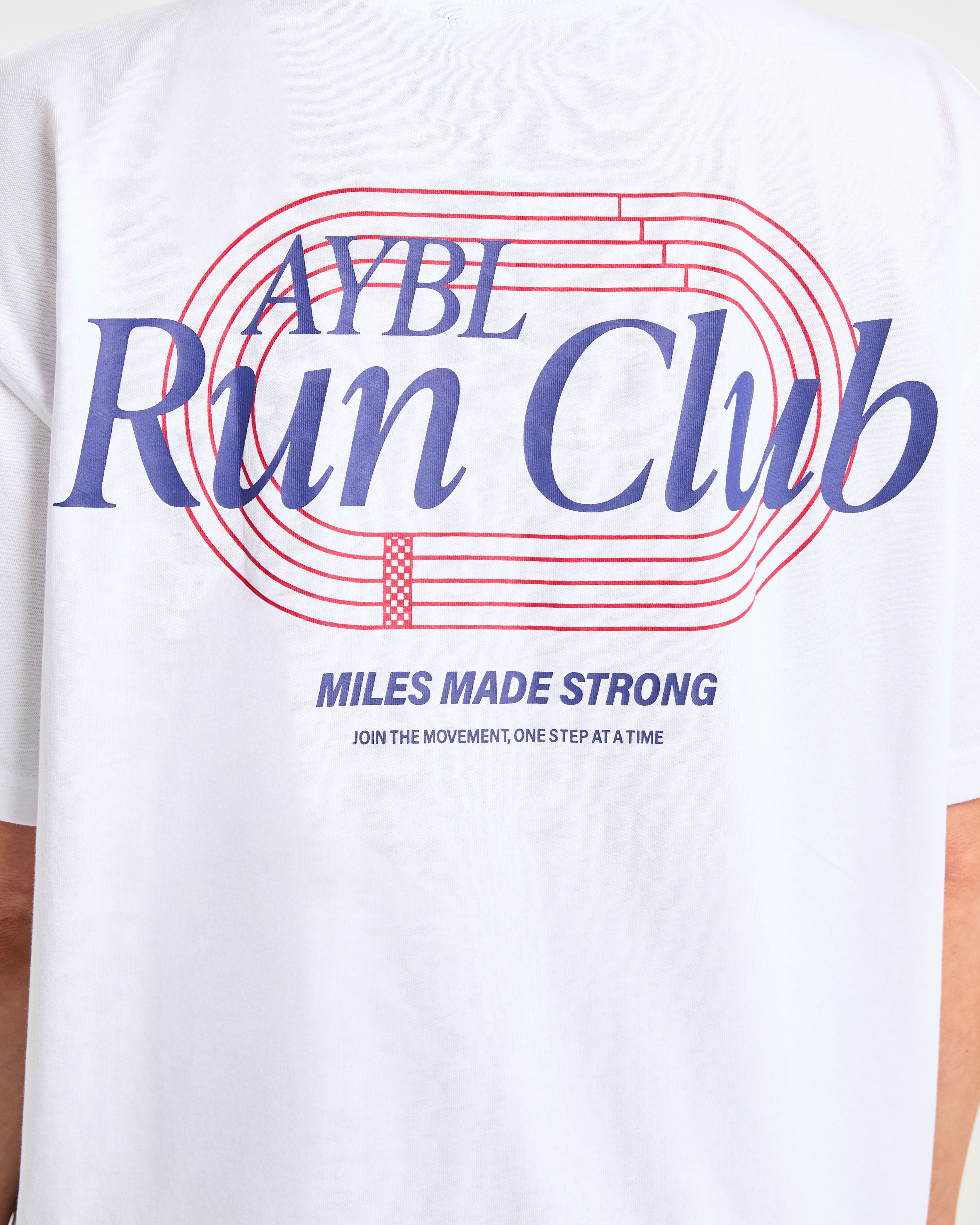 Run Club Oversized T Shirt - Weiß