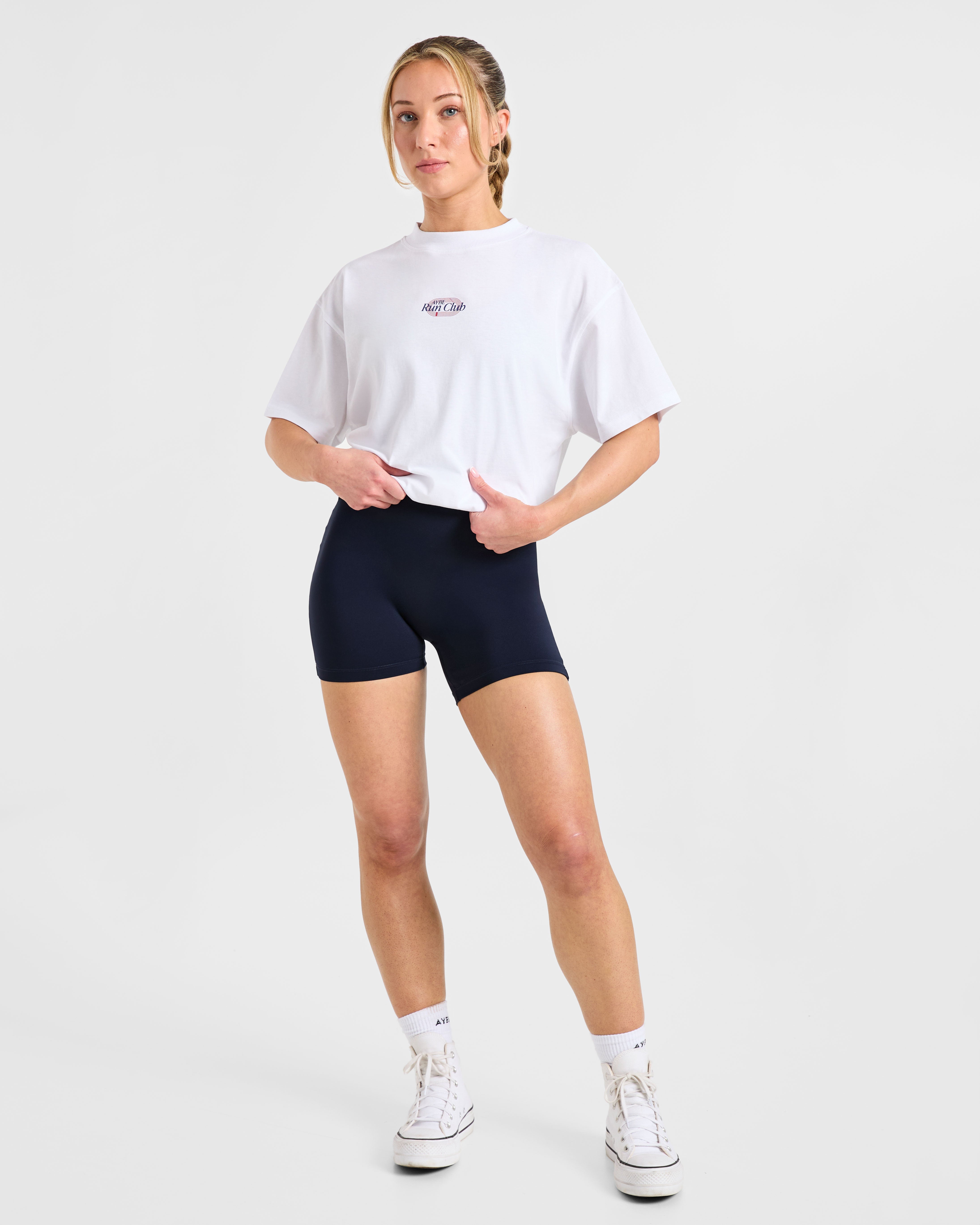 Run Club Oversized T Shirt - Weiß