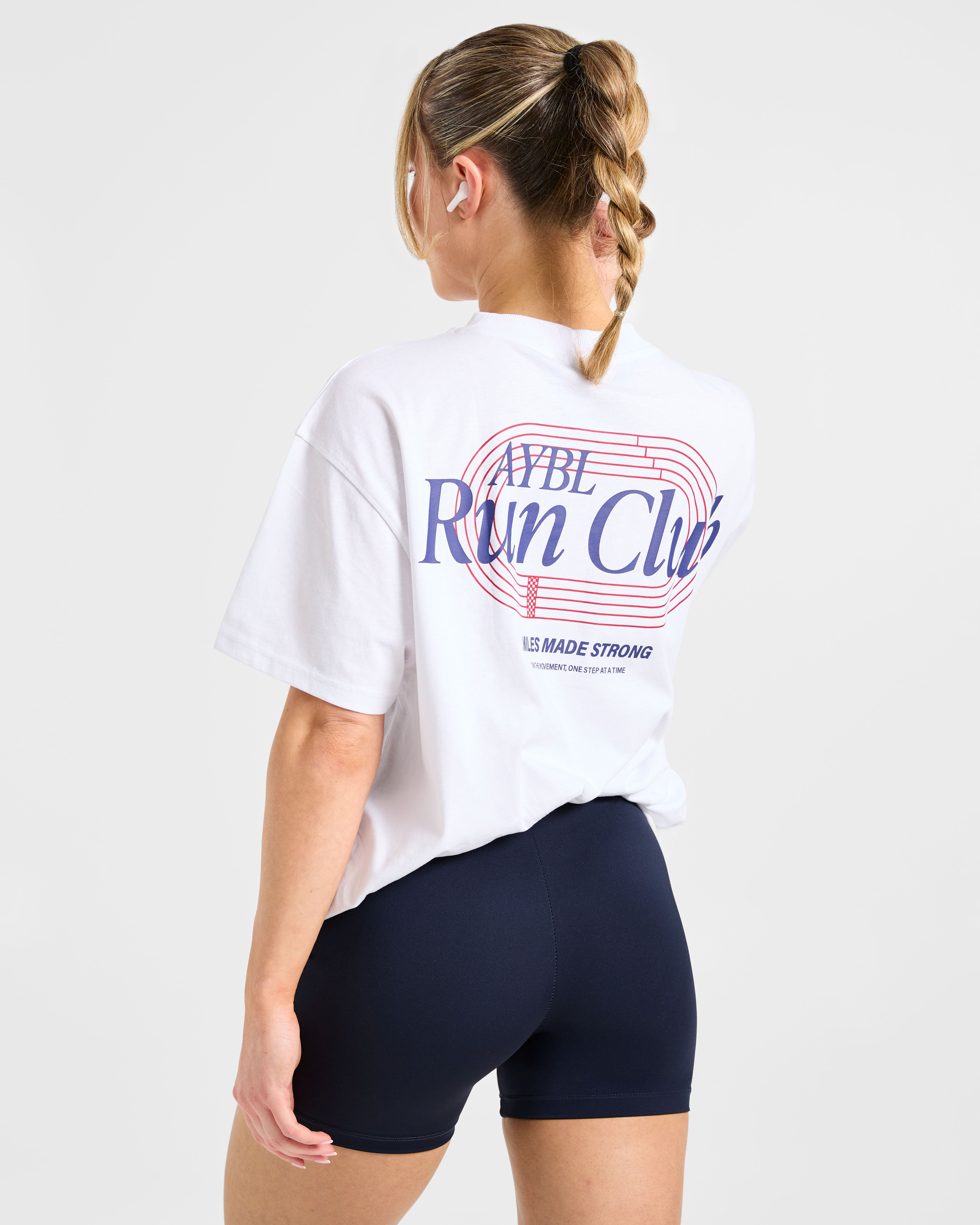 Run Club Oversized T Shirt - Weiß