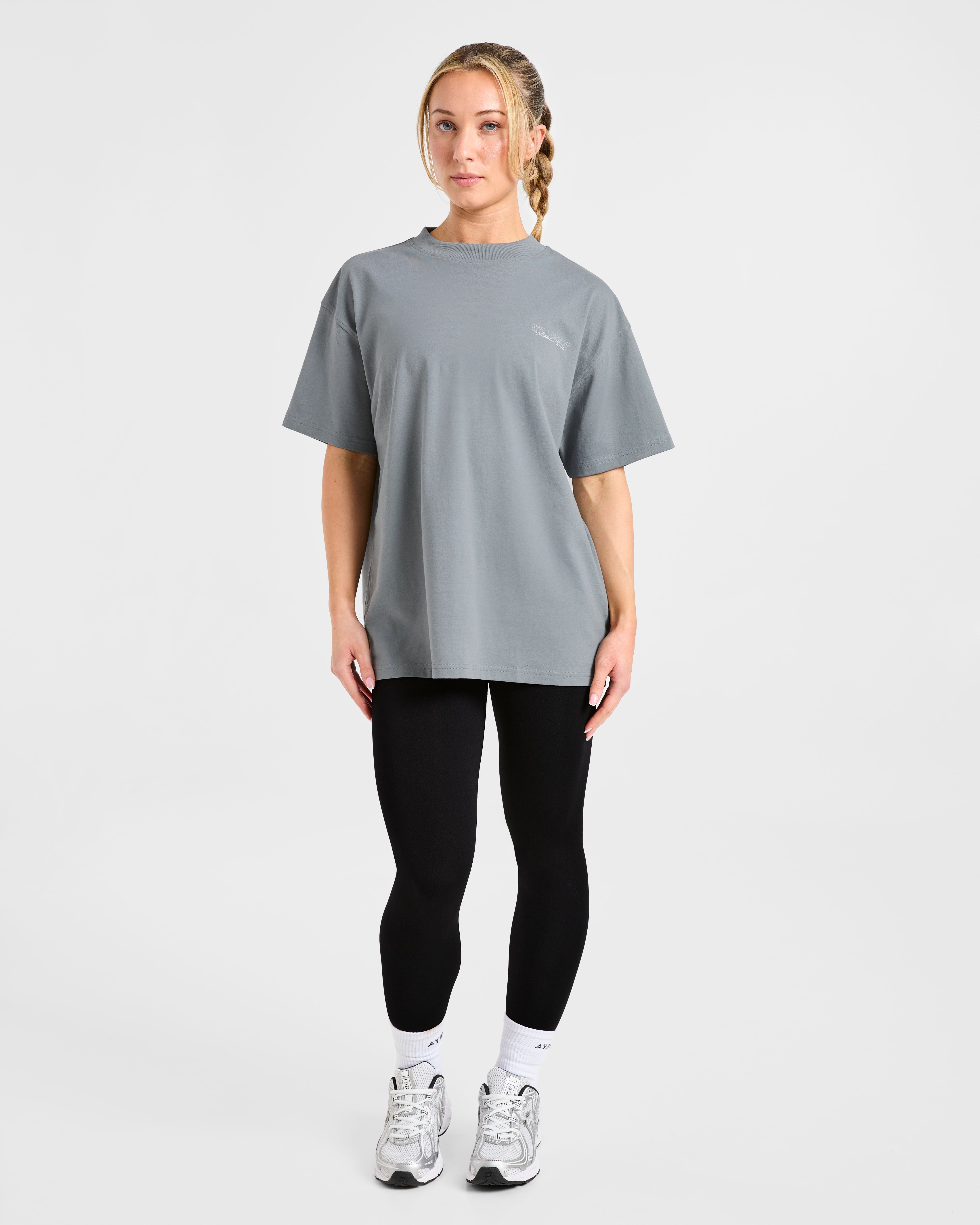 Varsity Dept. Oversized T Shirt - Slate Grau