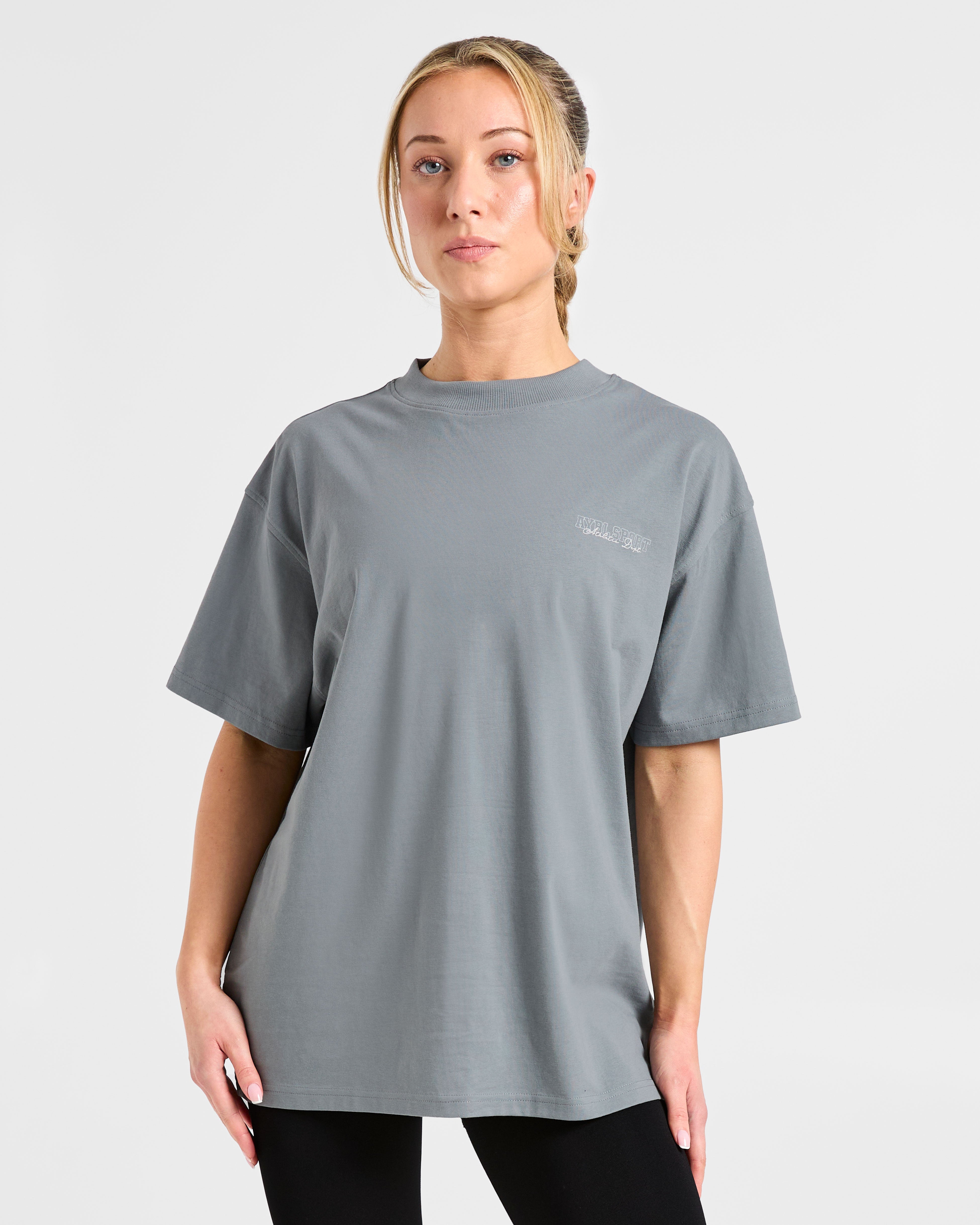 Varsity Dept. Oversized T Shirt - Slate Grau