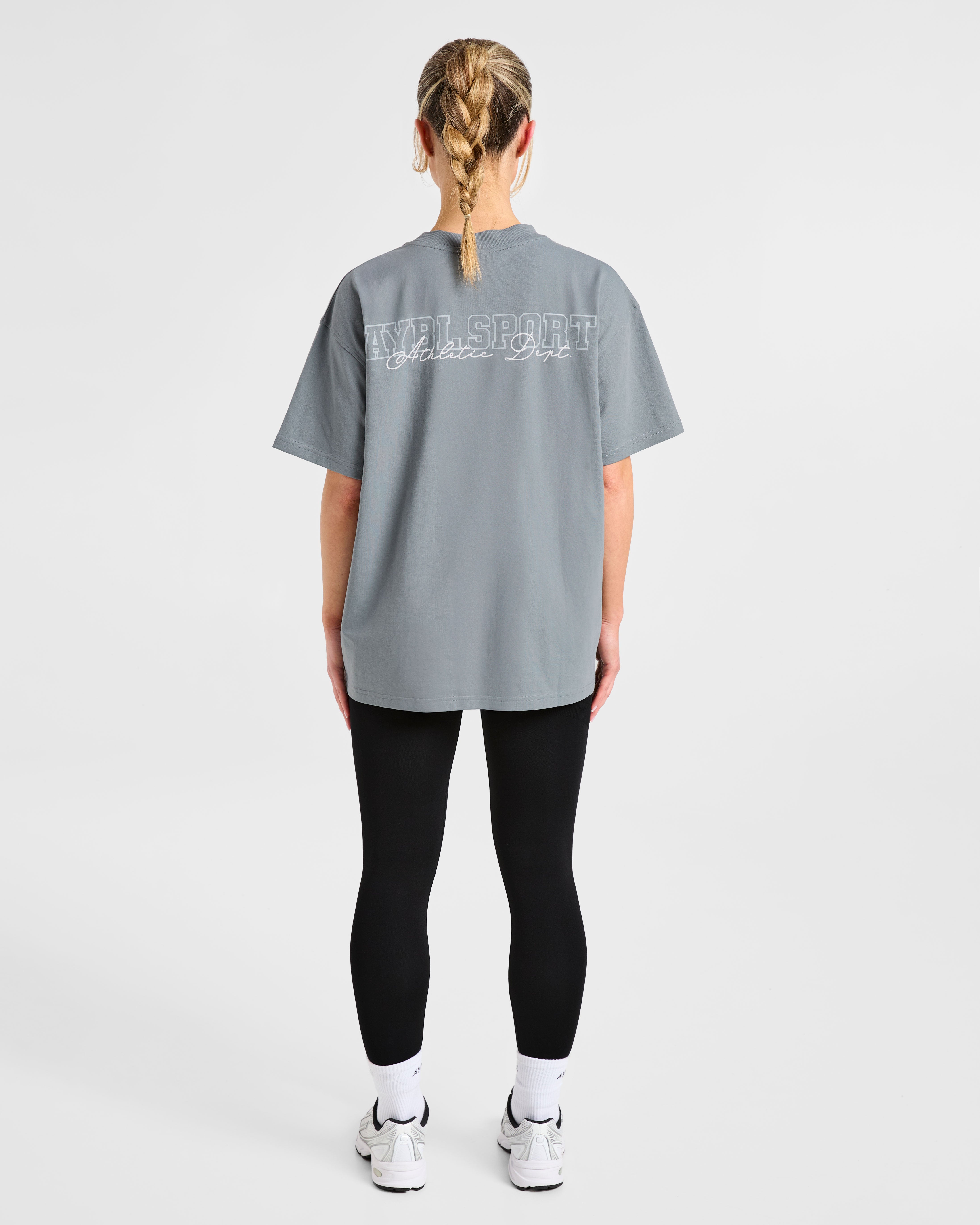 Varsity Dept. Oversized T Shirt - Slate Grau