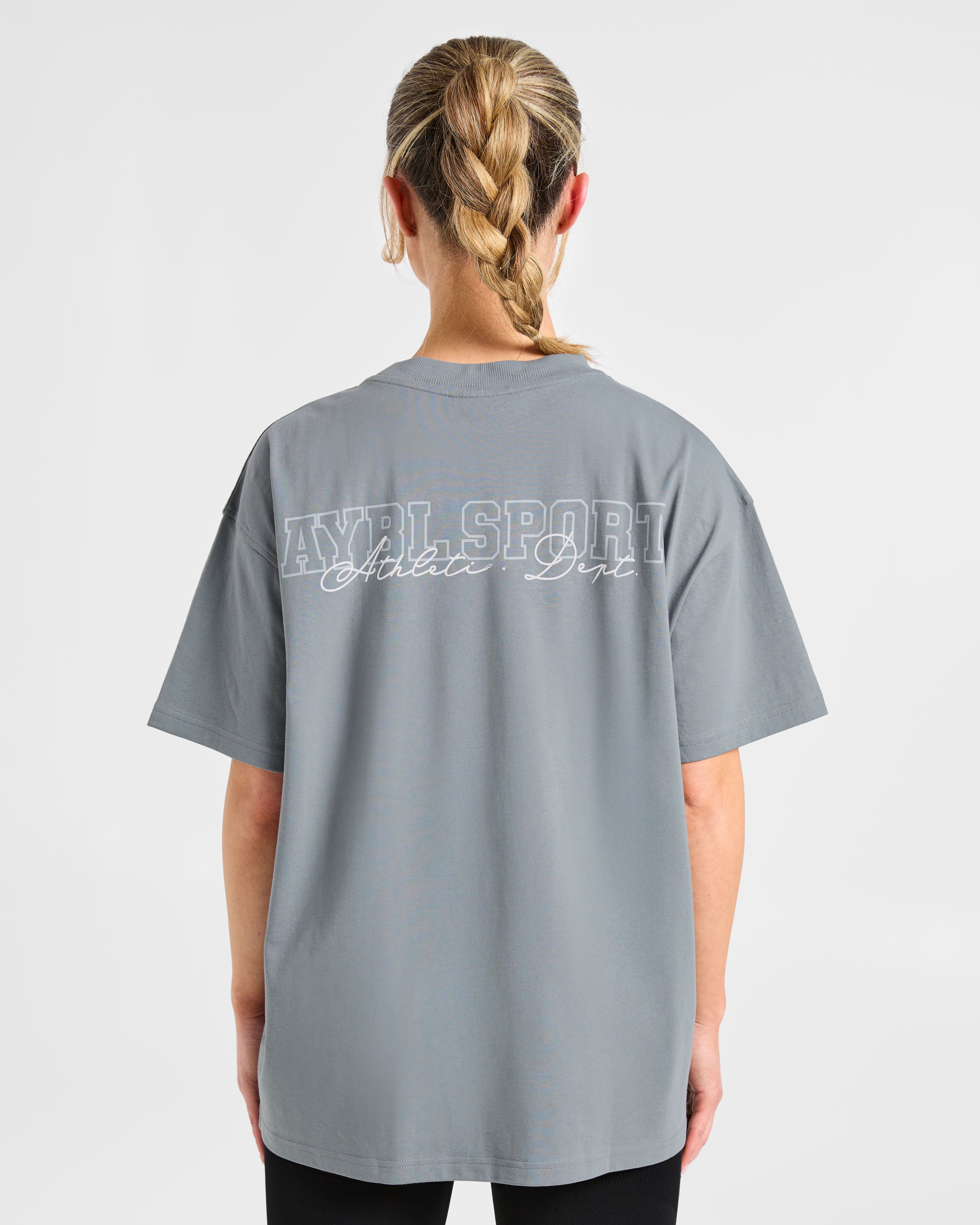 Varsity Dept. Oversized T Shirt - Slate Grau