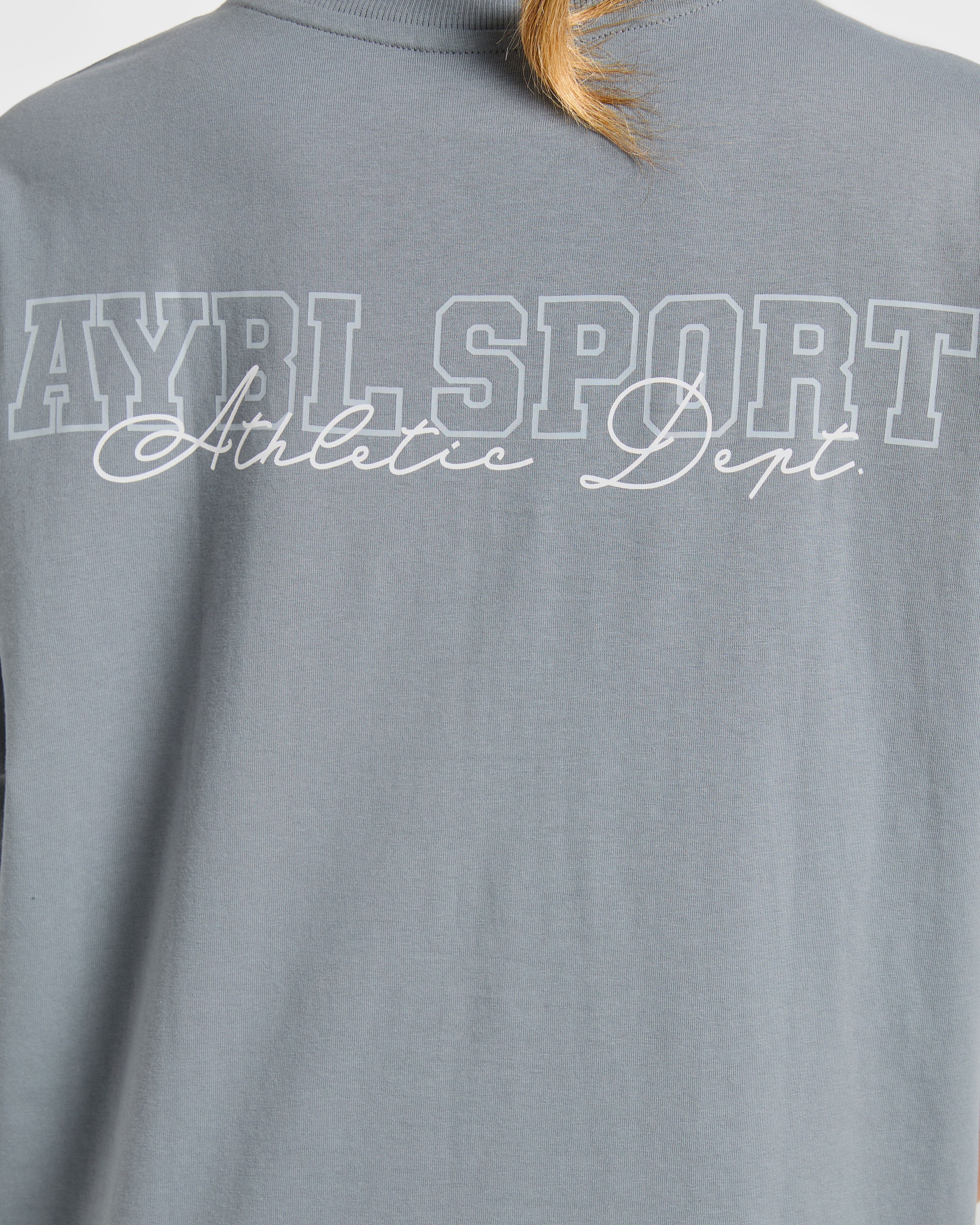 Varsity Dept. Oversized T Shirt - Slate Grau