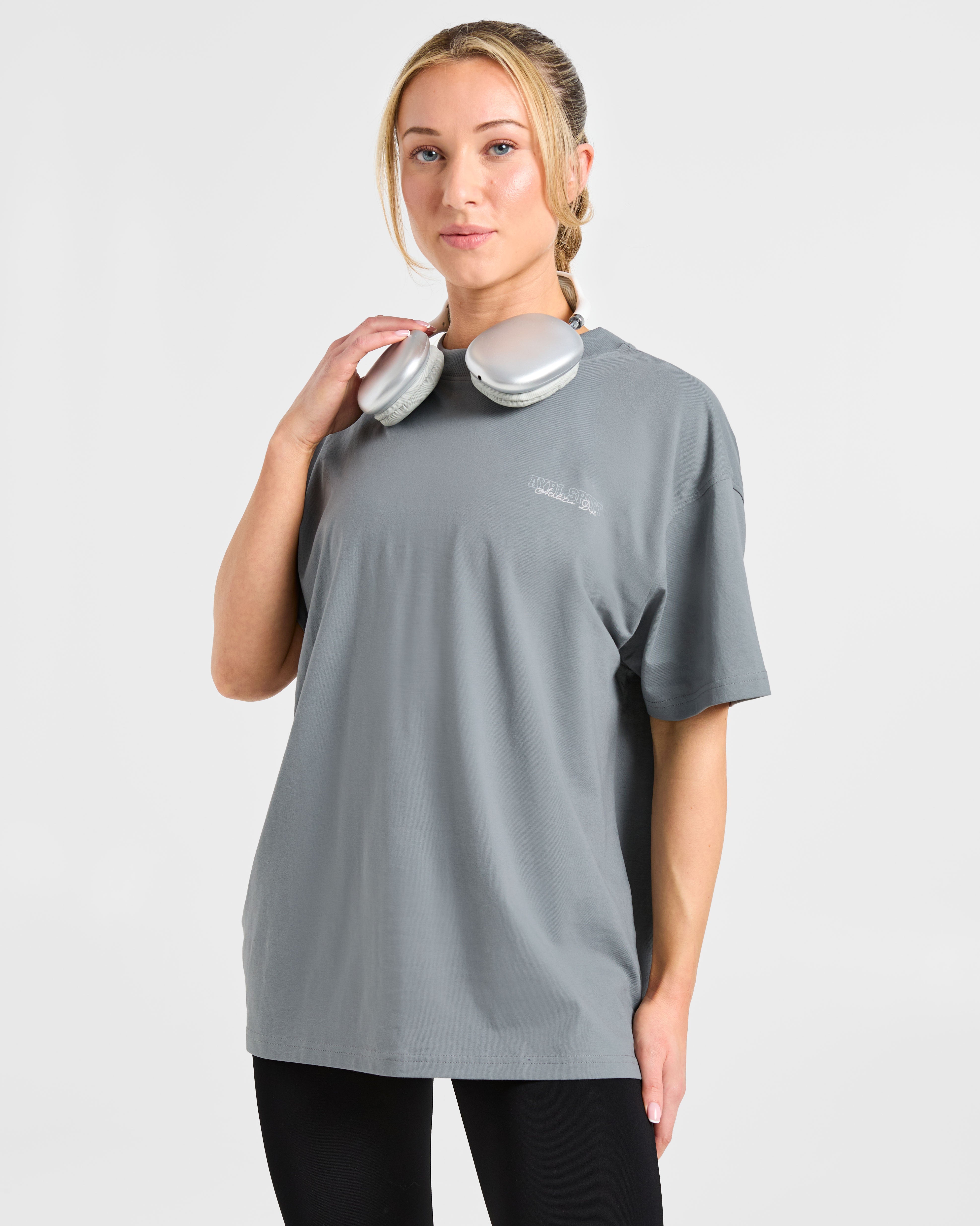 Varsity Dept. Oversized T Shirt - Slate Grau