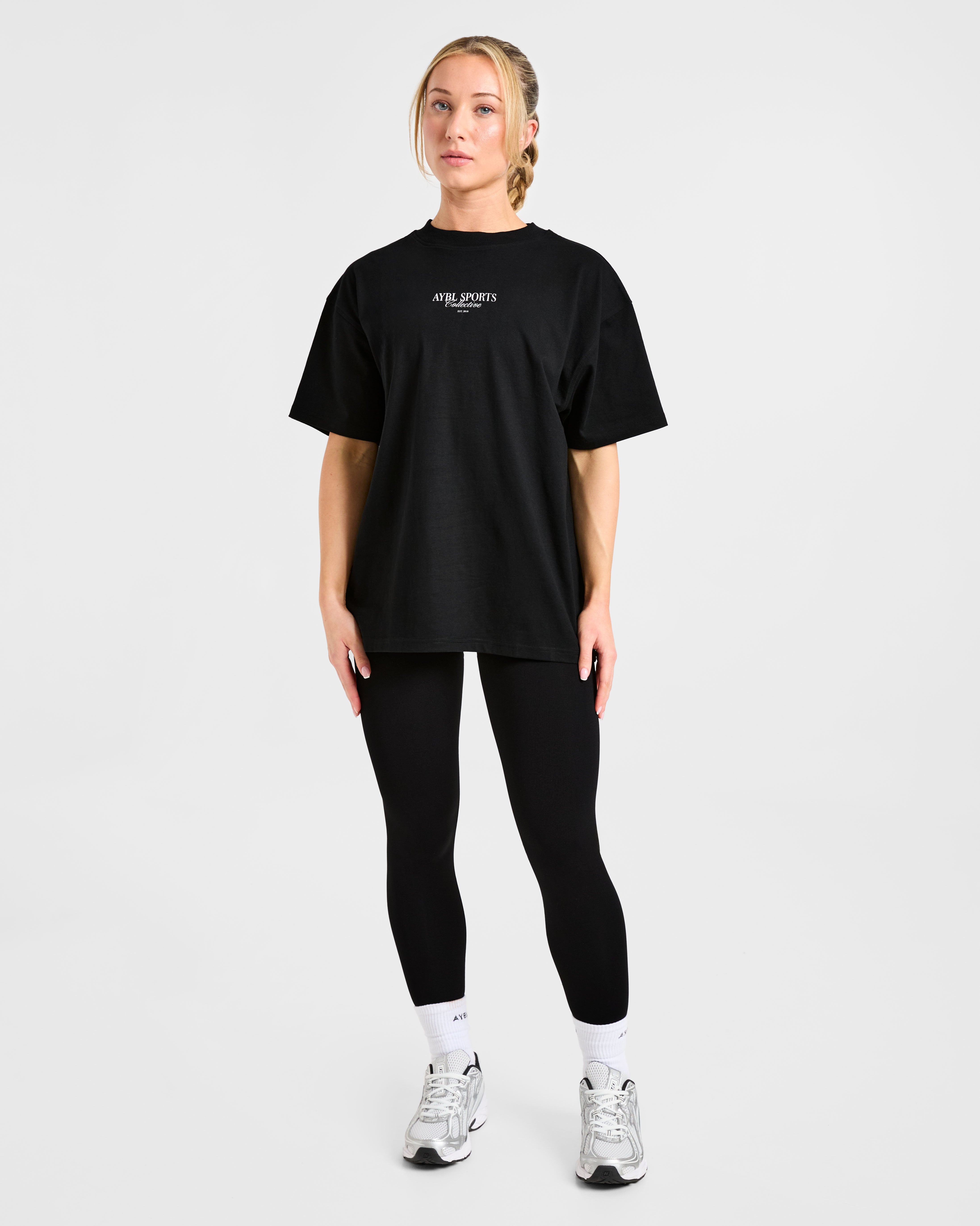 Sports Collective Oversized T Shirt - Schwarz