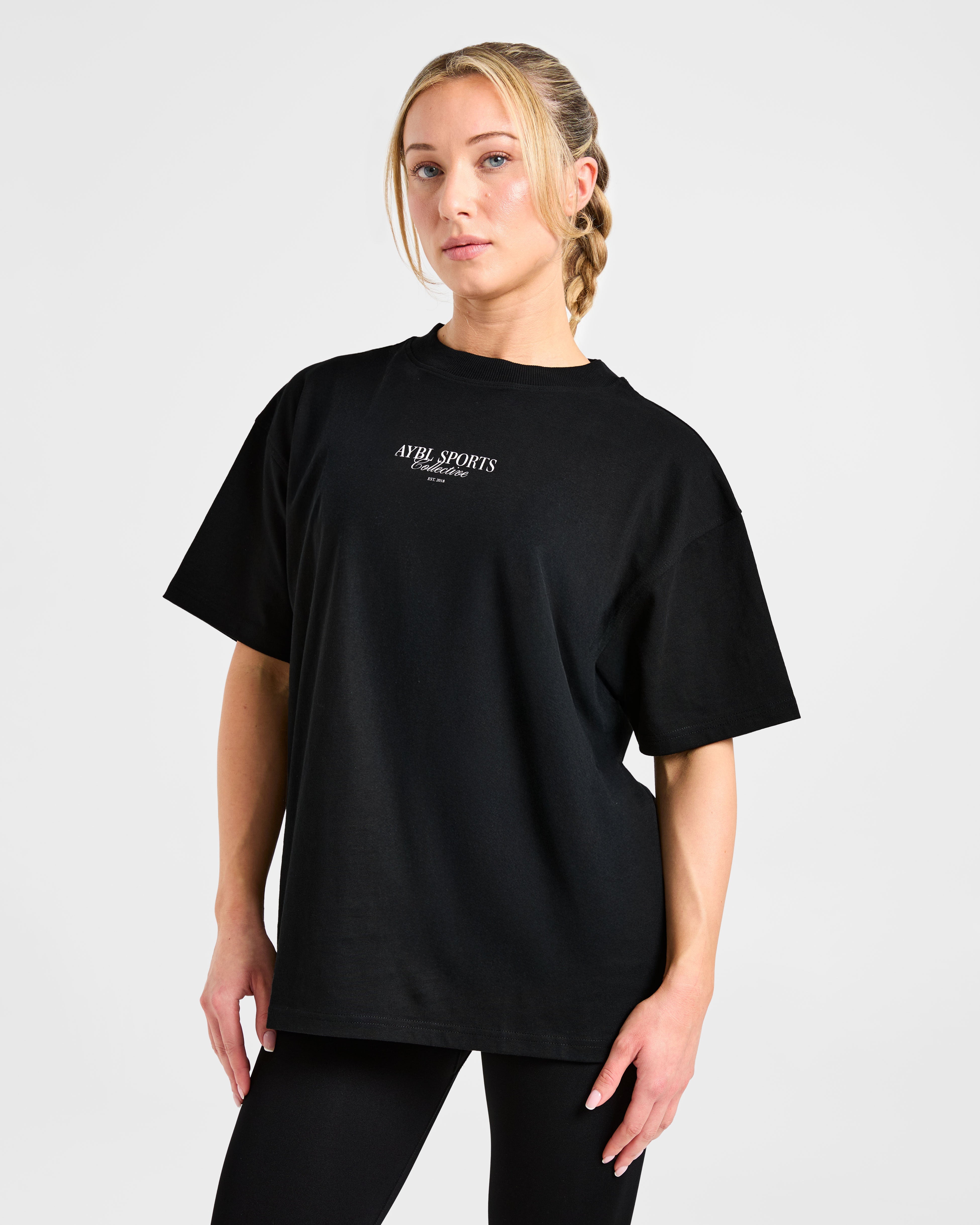 Sports Collective Oversized T Shirt - Schwarz