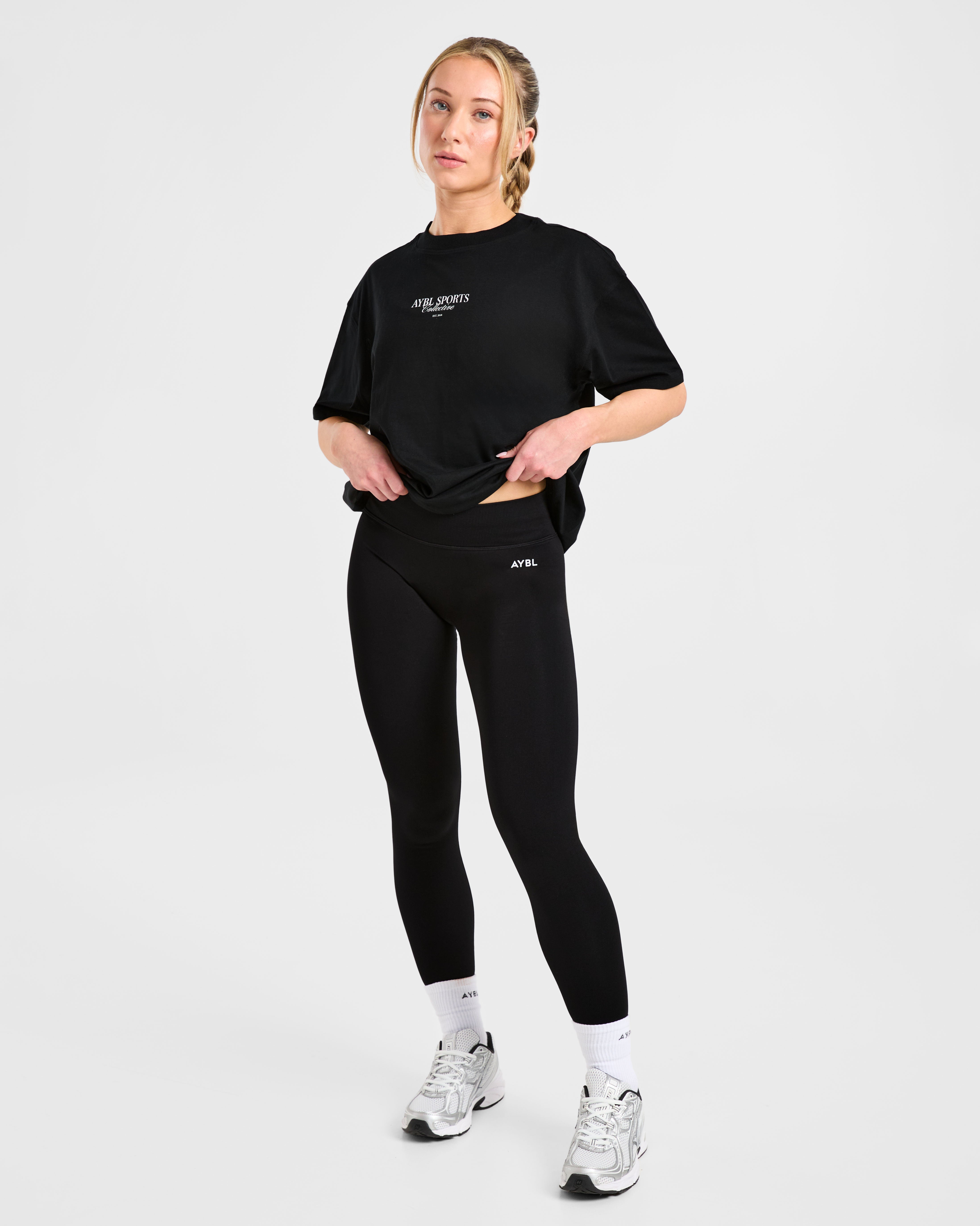 Sports Collective Oversized T Shirt - Schwarz