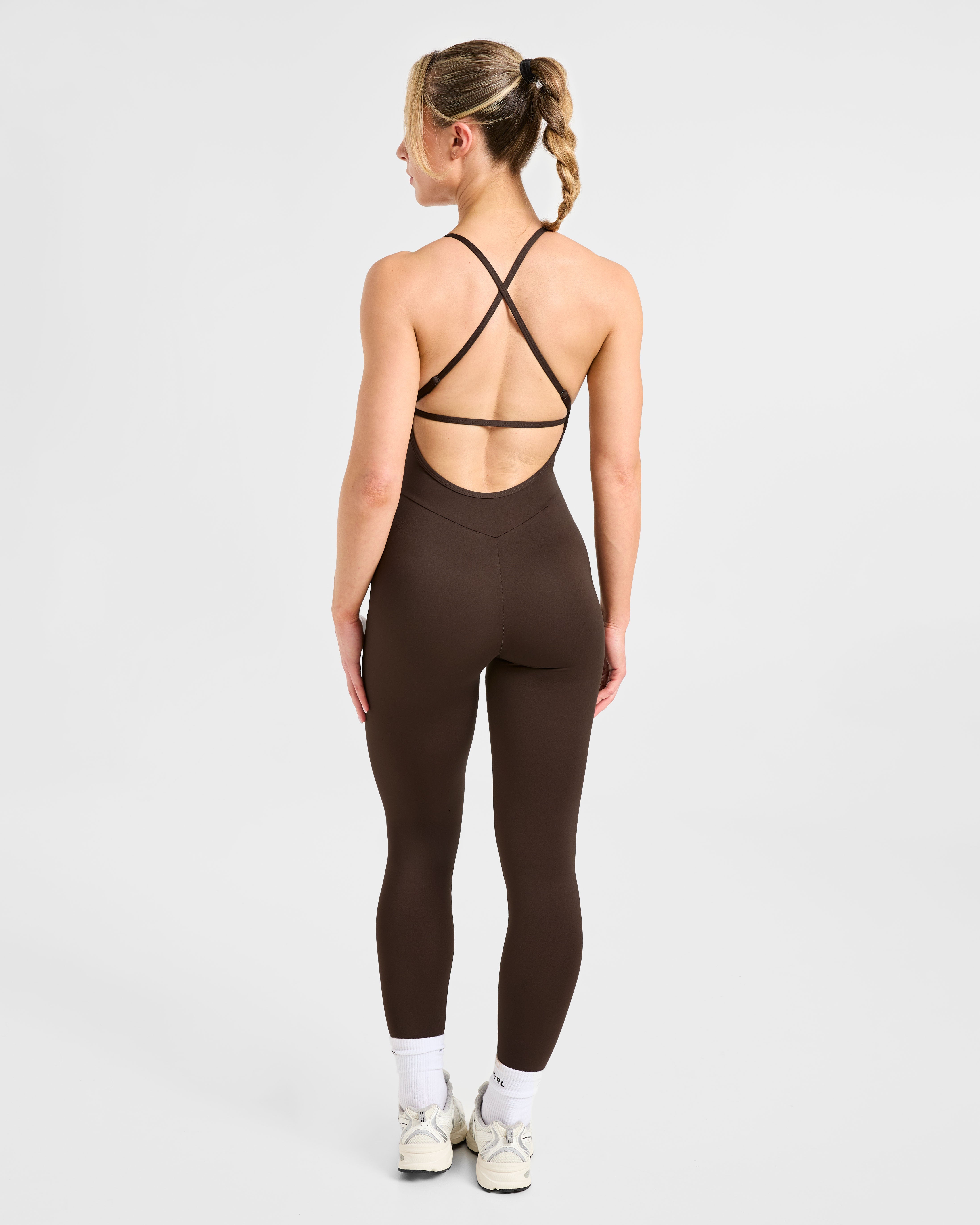 Sculpt Backless Legging All In One - Deep Cocoa Braun
