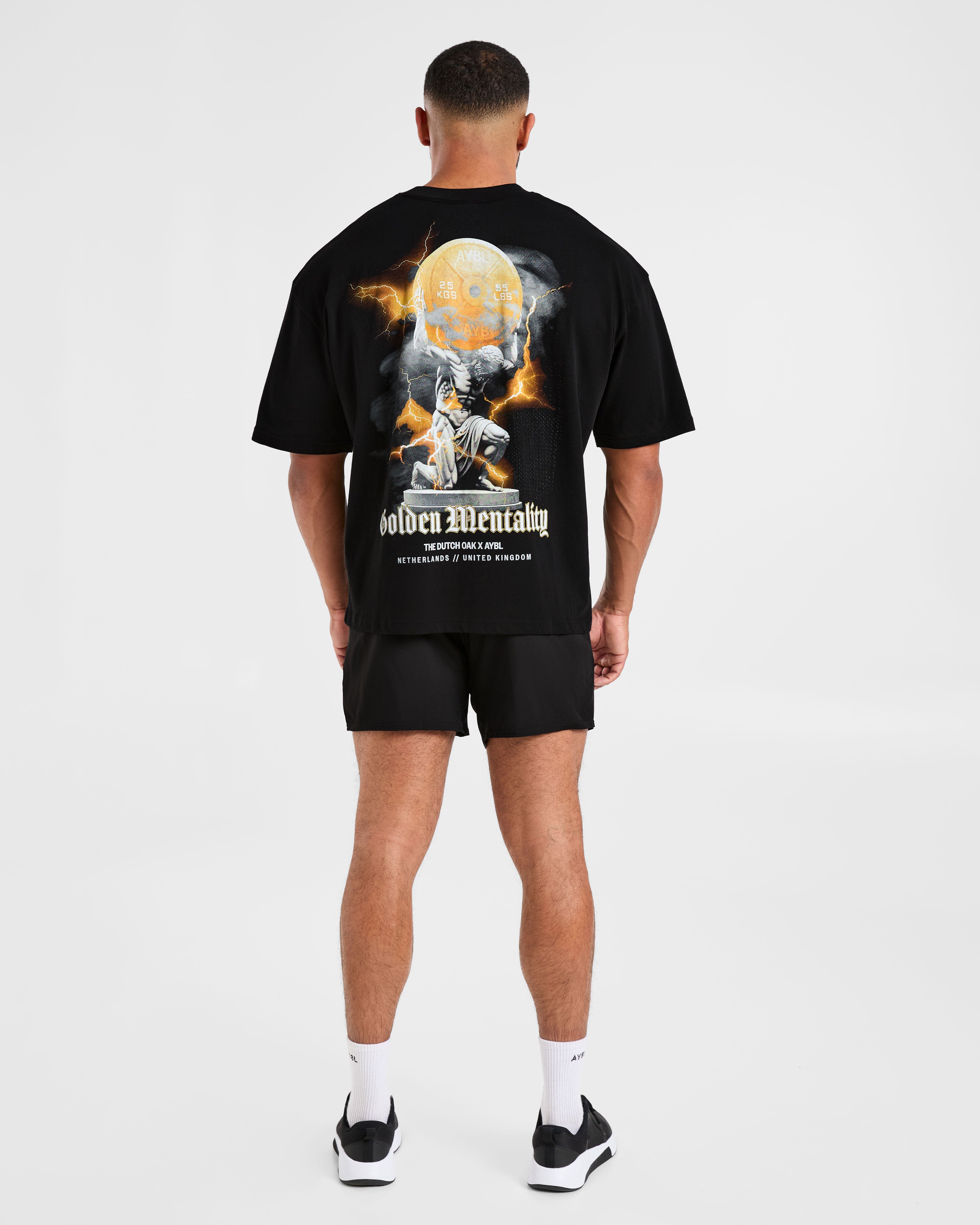 Wesley Vissers x Golden Mentality Oversized T Shirt - Schwarz
