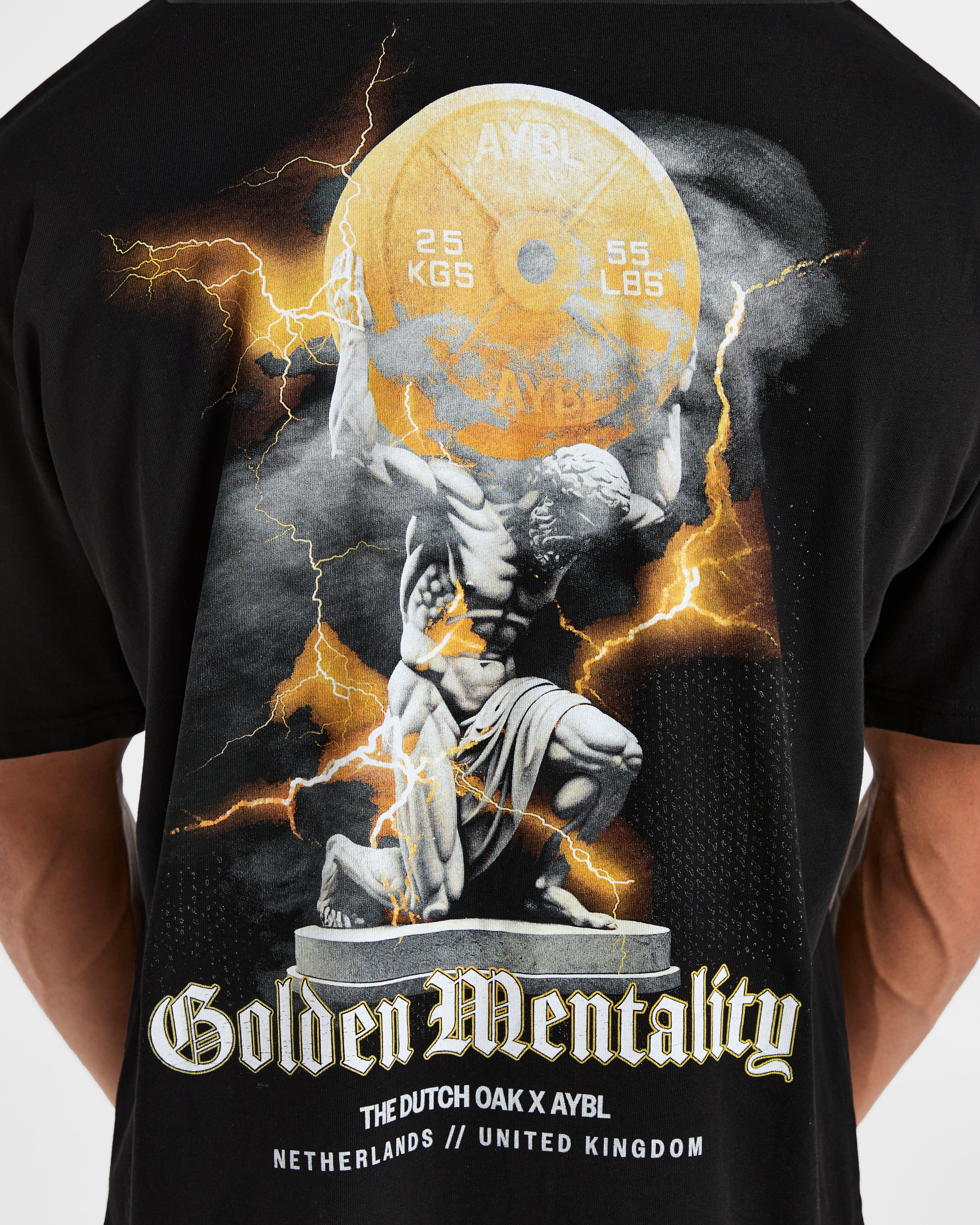 Wesley Vissers x Golden Mentality Oversized T Shirt - Schwarz
