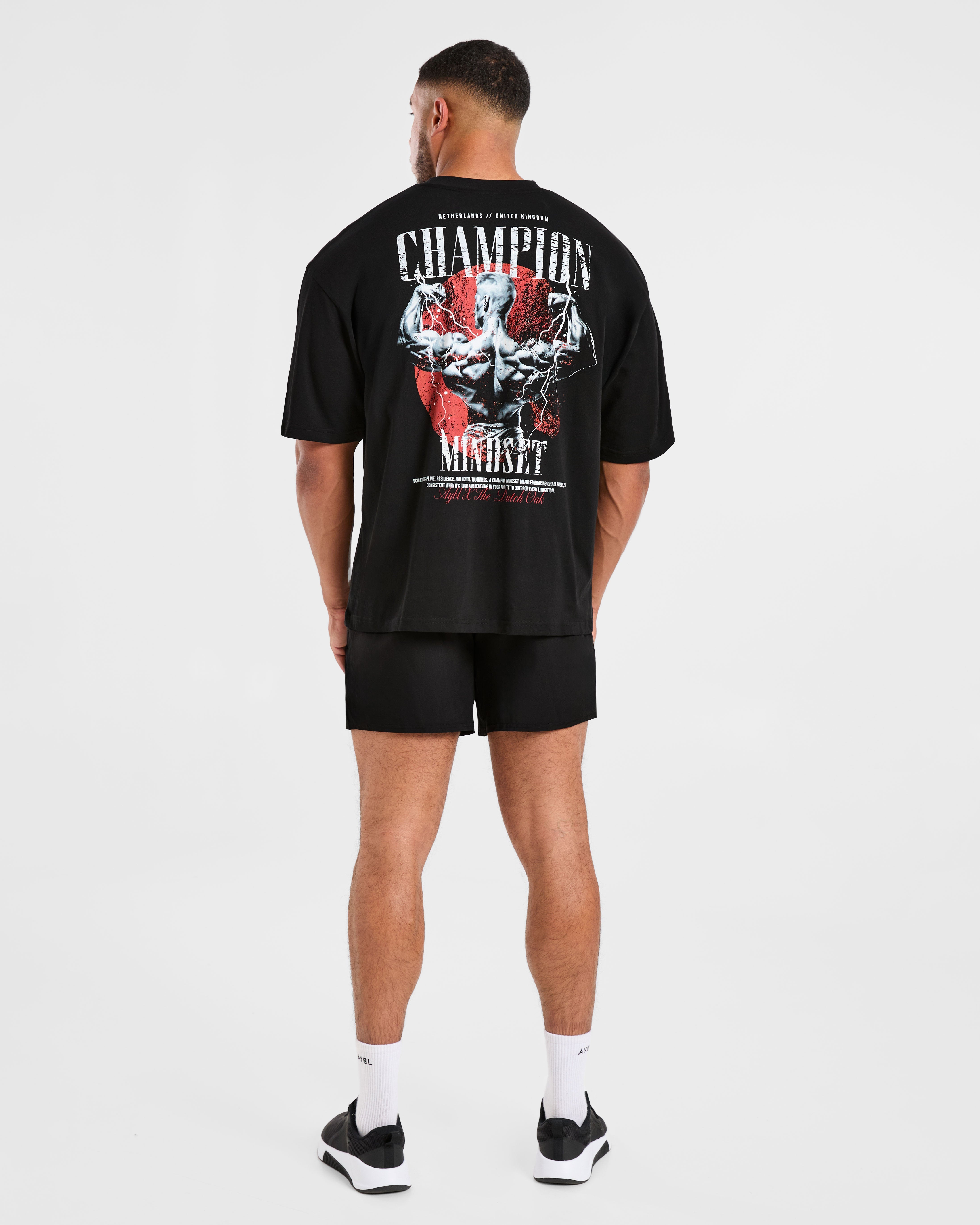 Wesley Vissers x Champion Mindset Oversized T Shirt - Schwarz