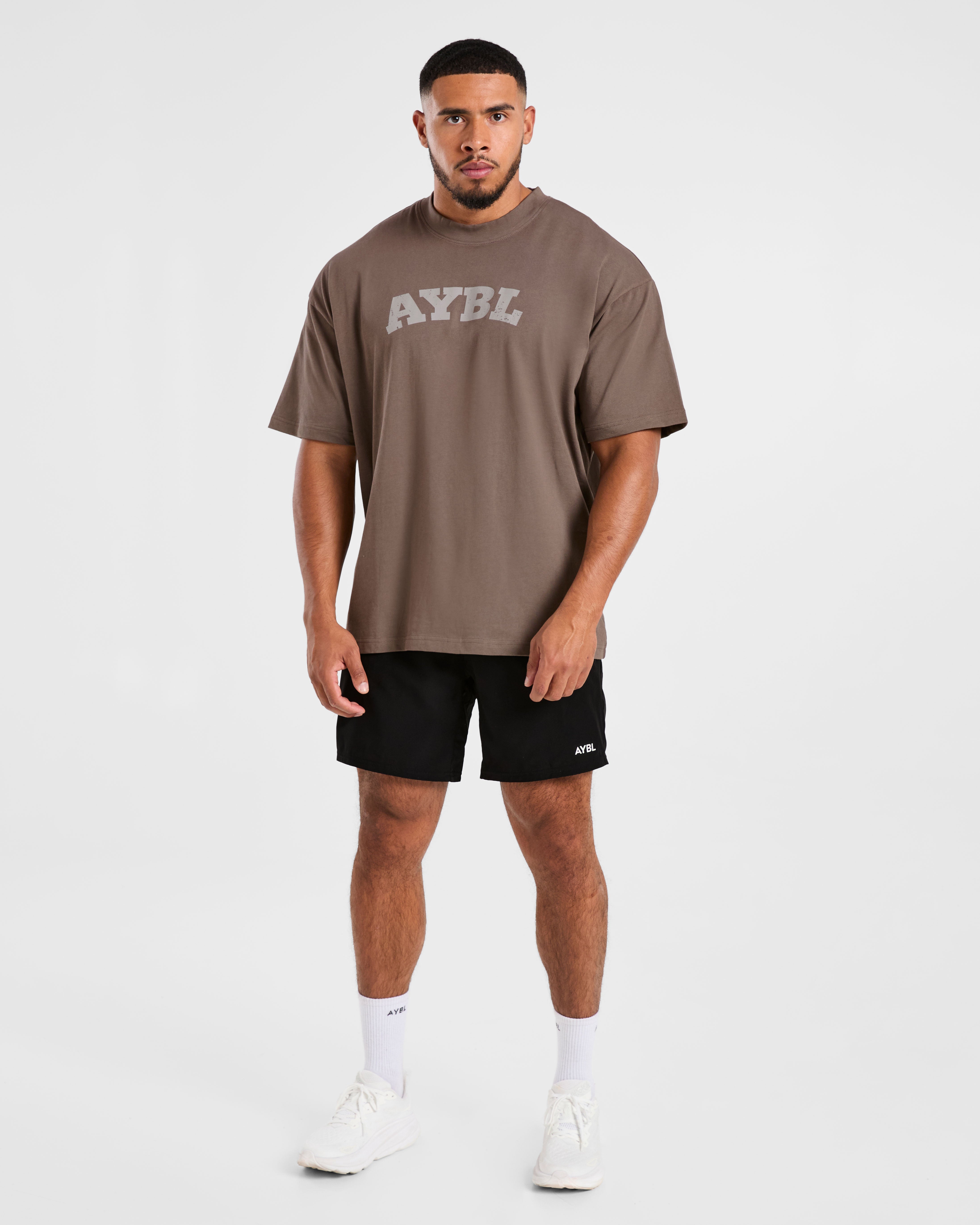 Elite Oversized T Shirt- Umber Braun