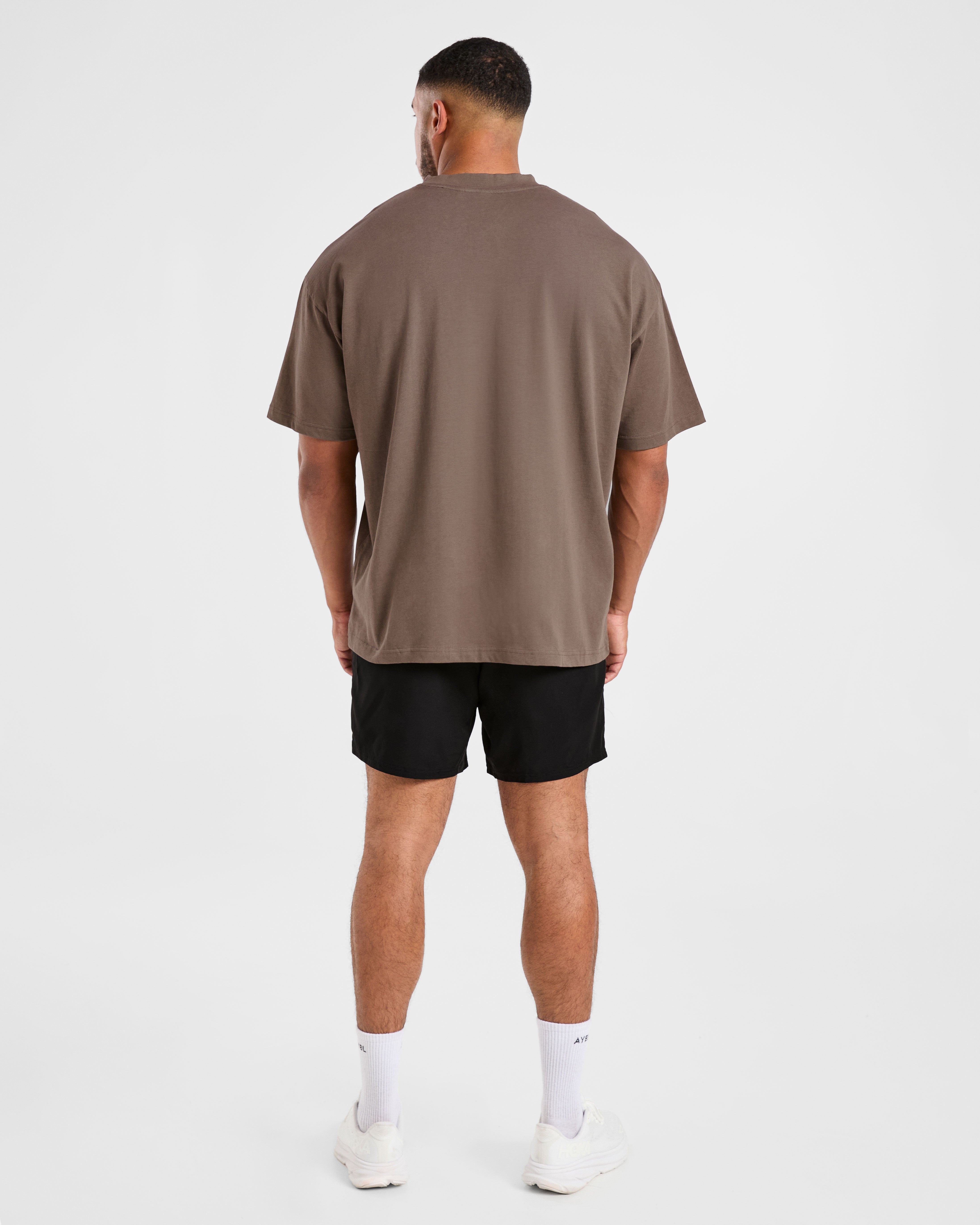 Elite Oversized T Shirt- Umber Braun
