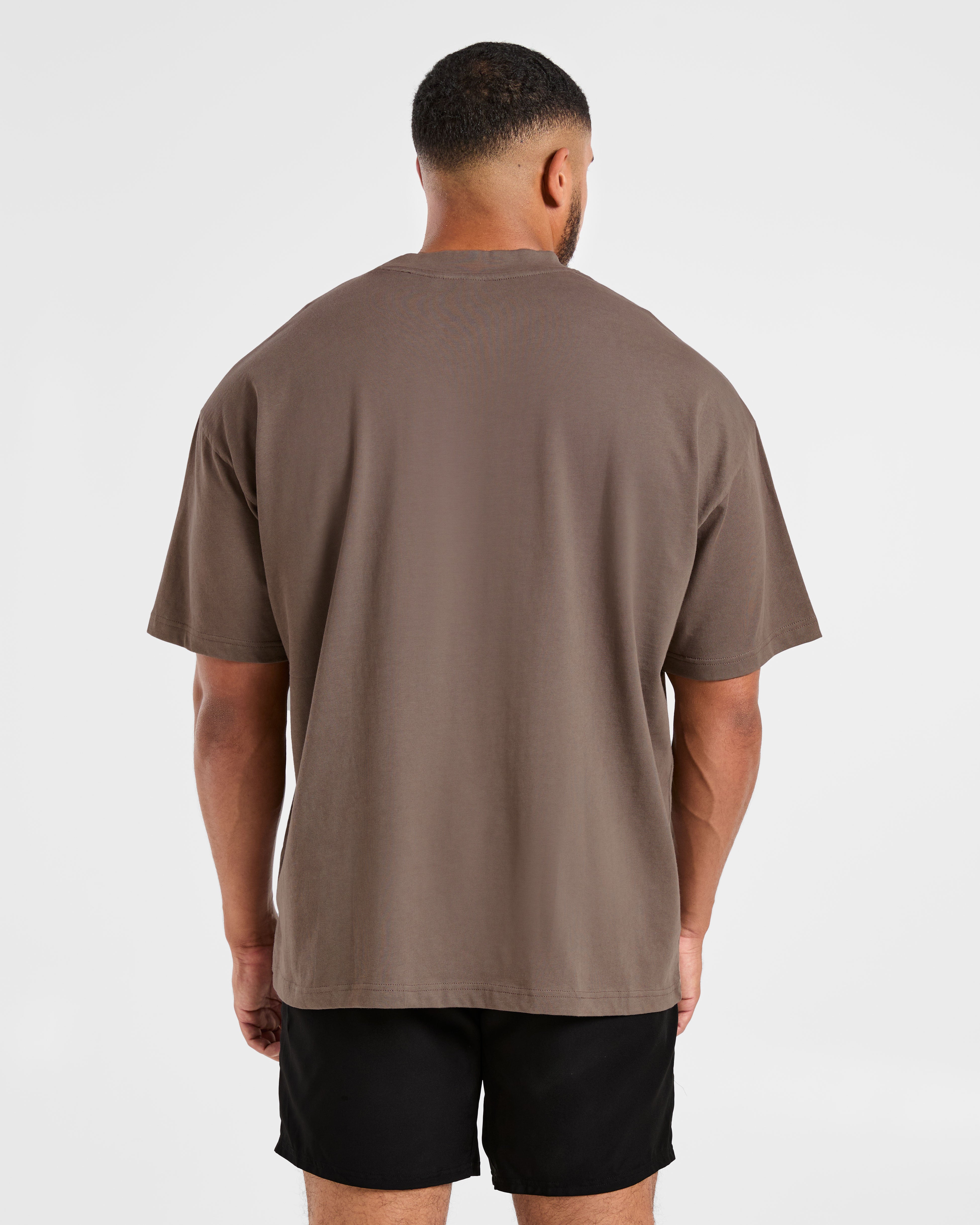 Elite Oversized T Shirt- Umber Braun