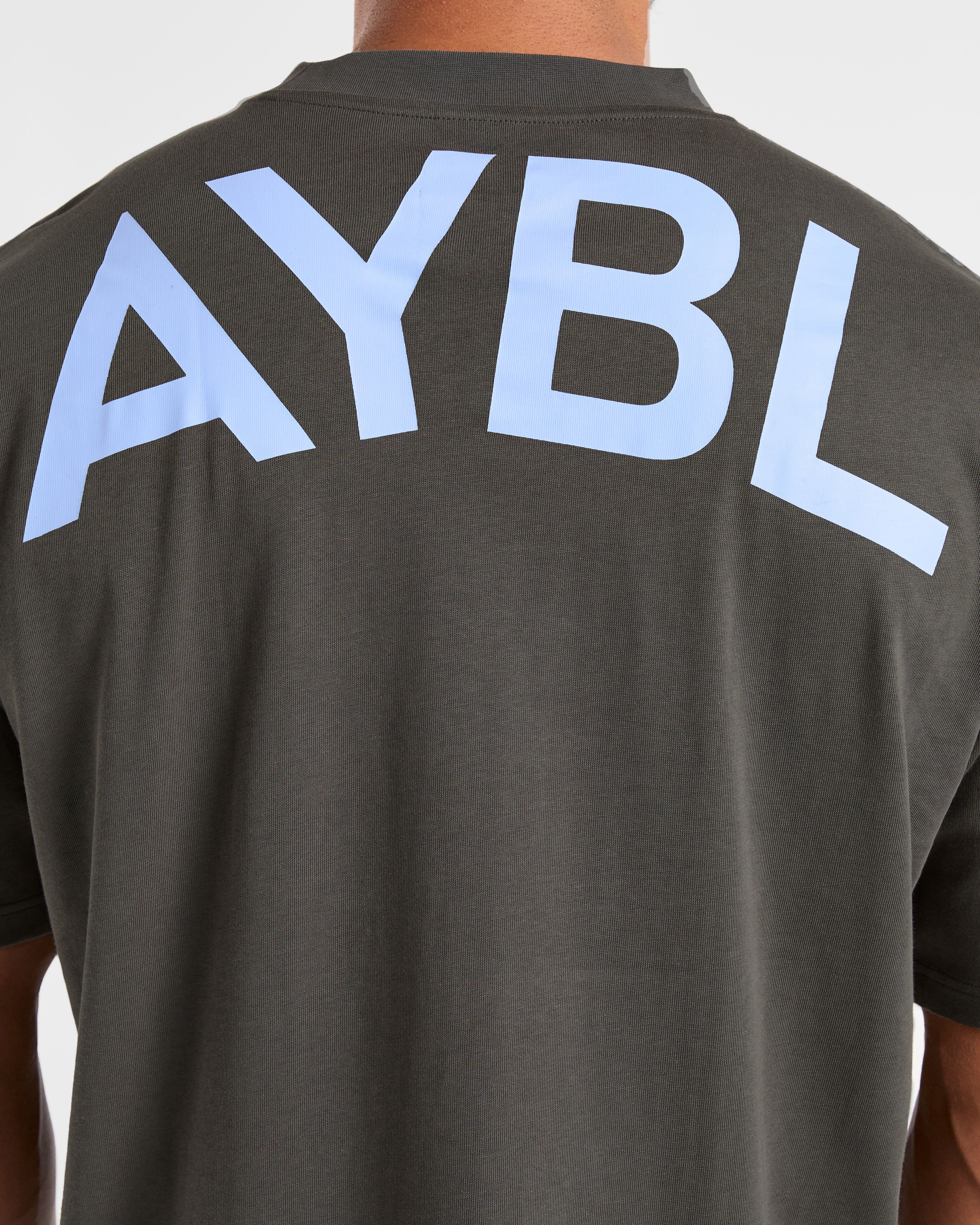 Essential Oversized T Shirt - Charcoal/Cornflower Blau