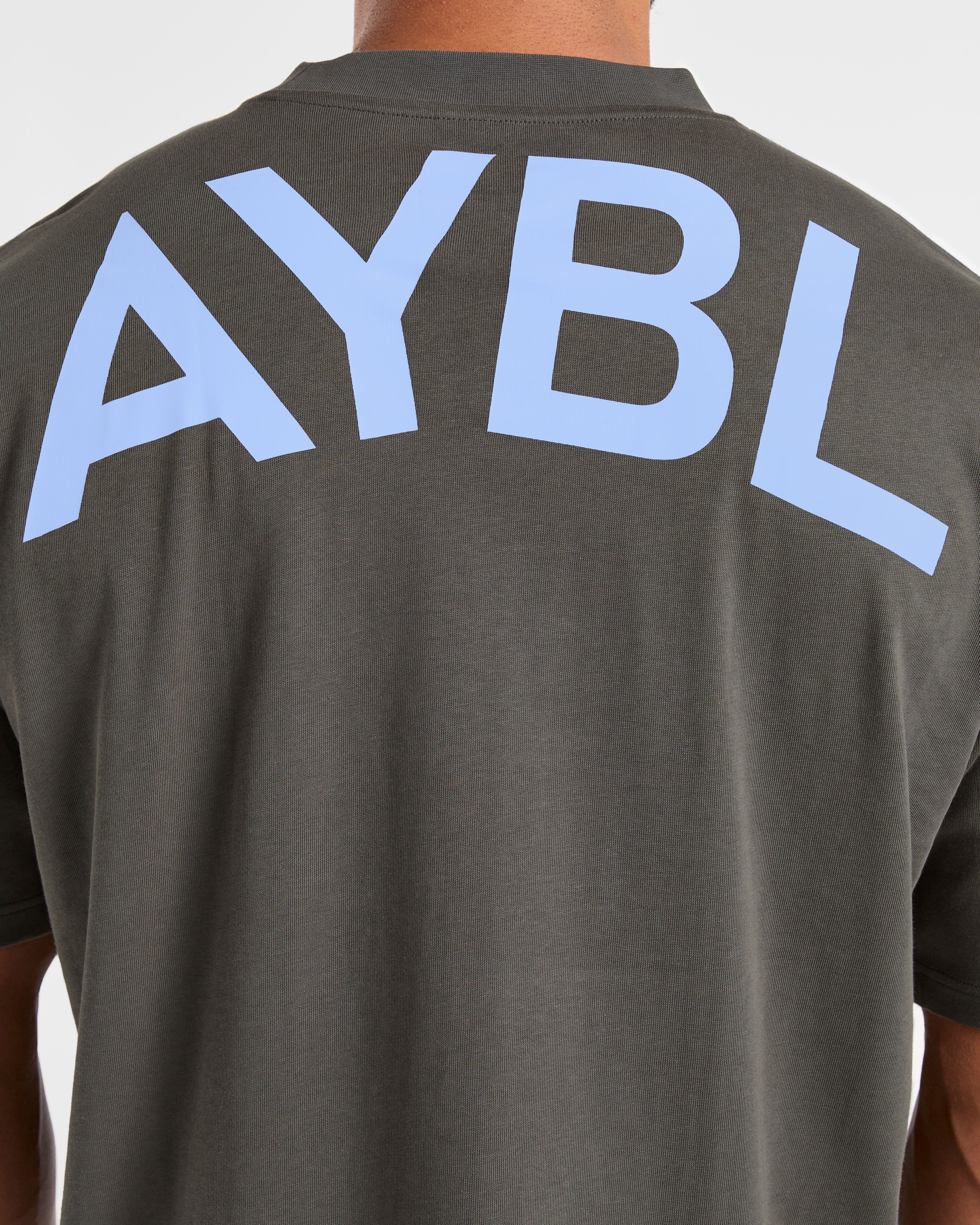 Essential Oversized T Shirt - Charcoal/Cornflower Blau