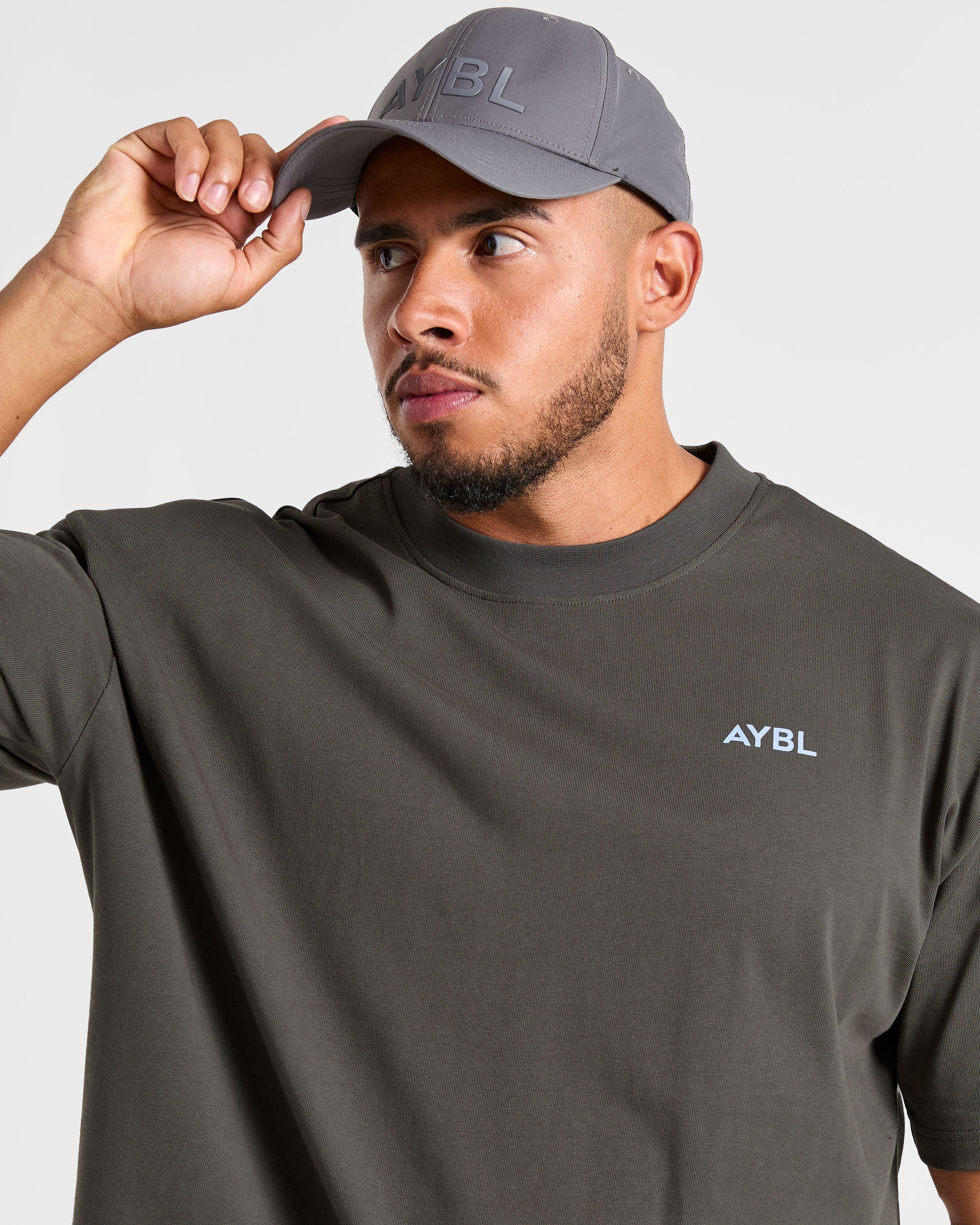 Essential Oversized T Shirt - Charcoal/Cornflower Blau