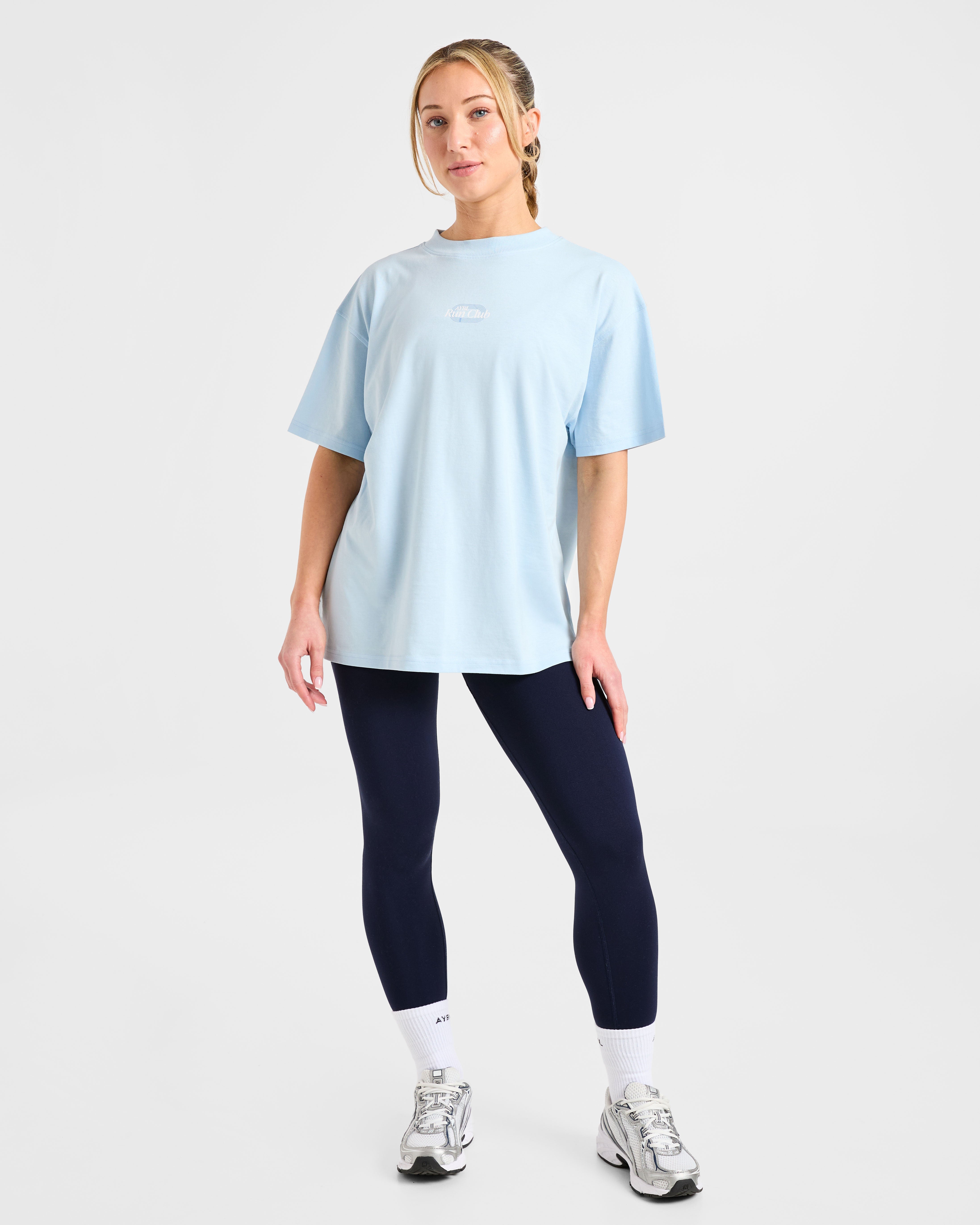 Run Club Oversized T Shirt - Blau