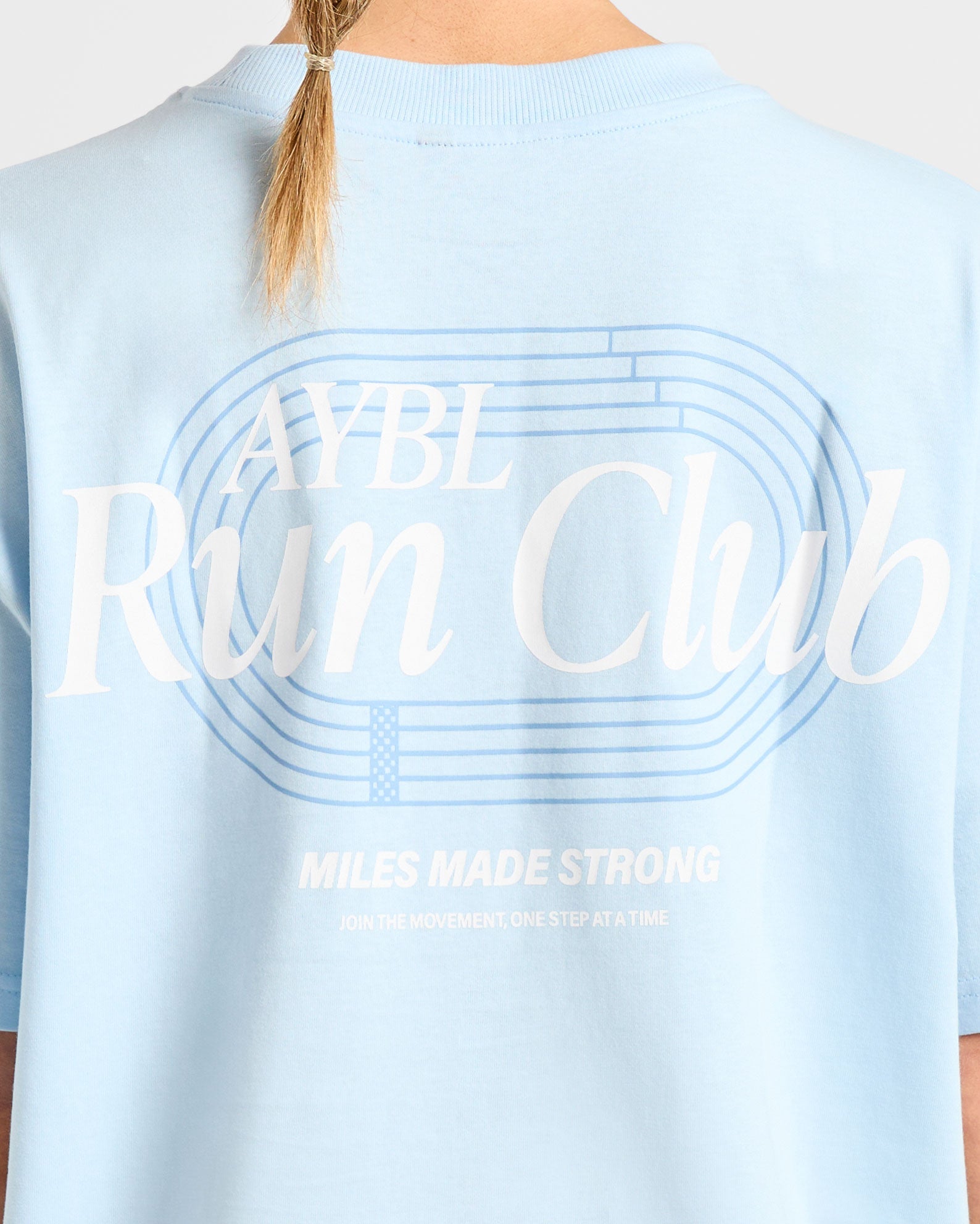Run Club Oversized T Shirt - Blau