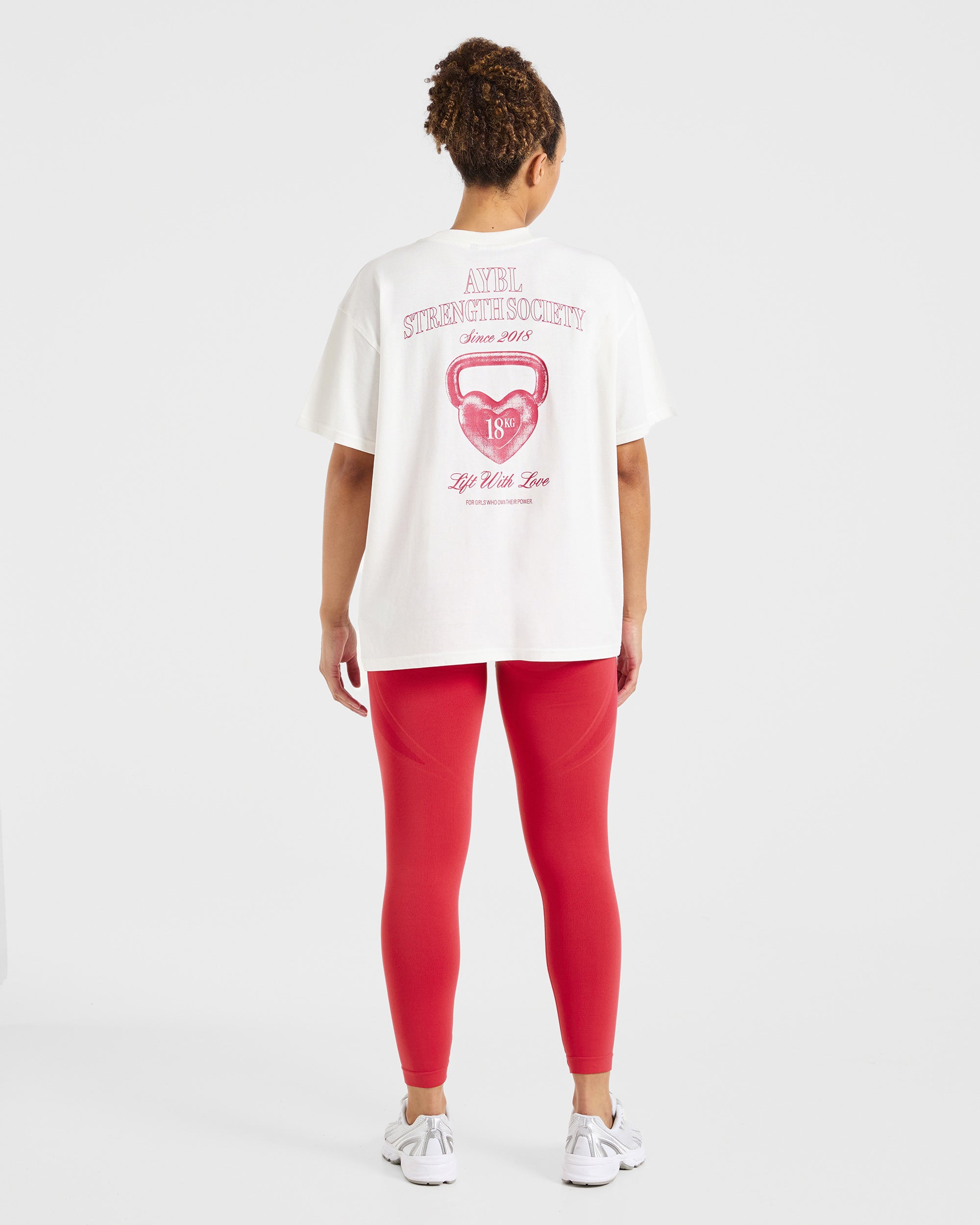 AYBL Lift Love Oversized T Shirt - Weiß