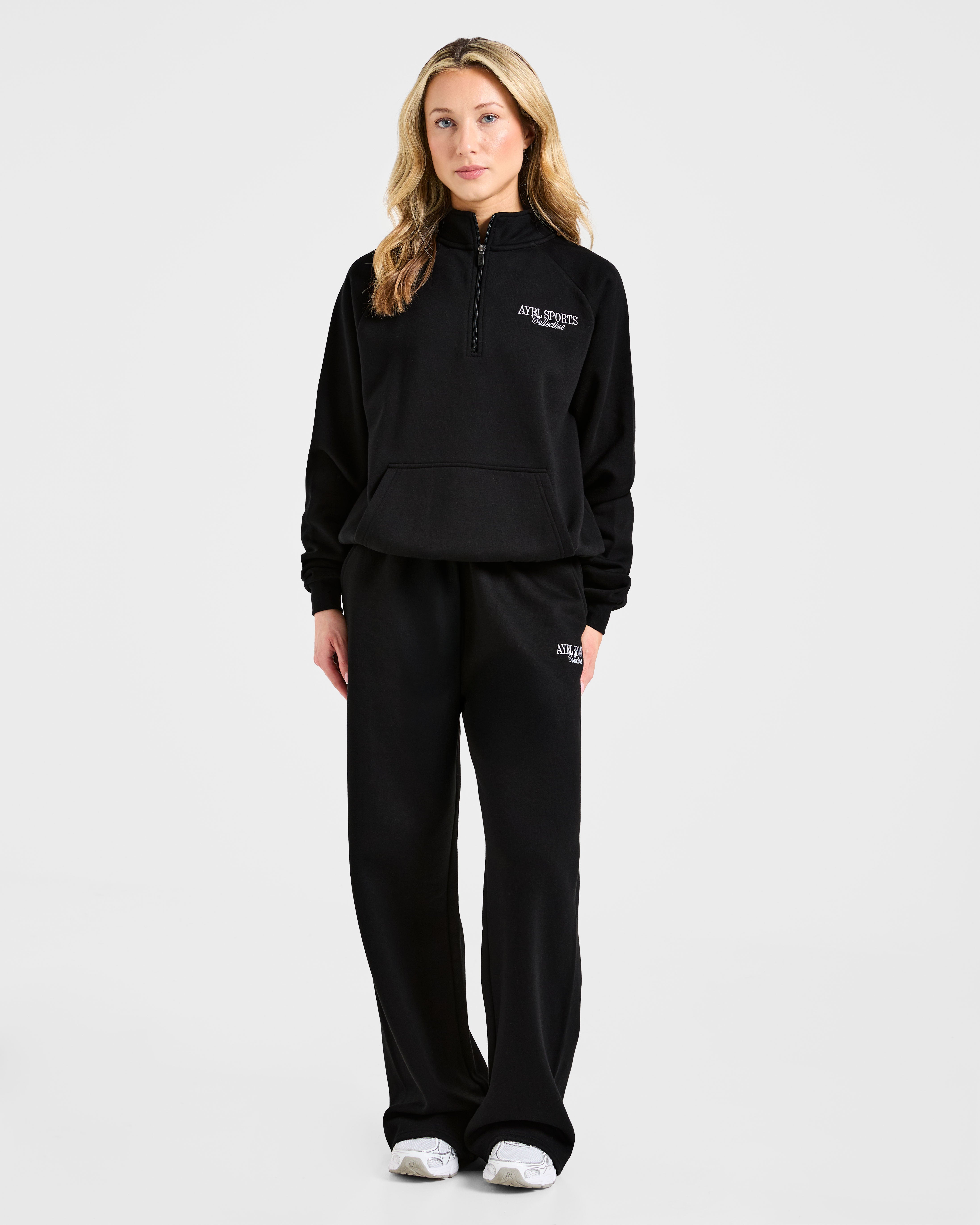 Sports Collective Oversized 1/4 Zip Pullover - Schwarz