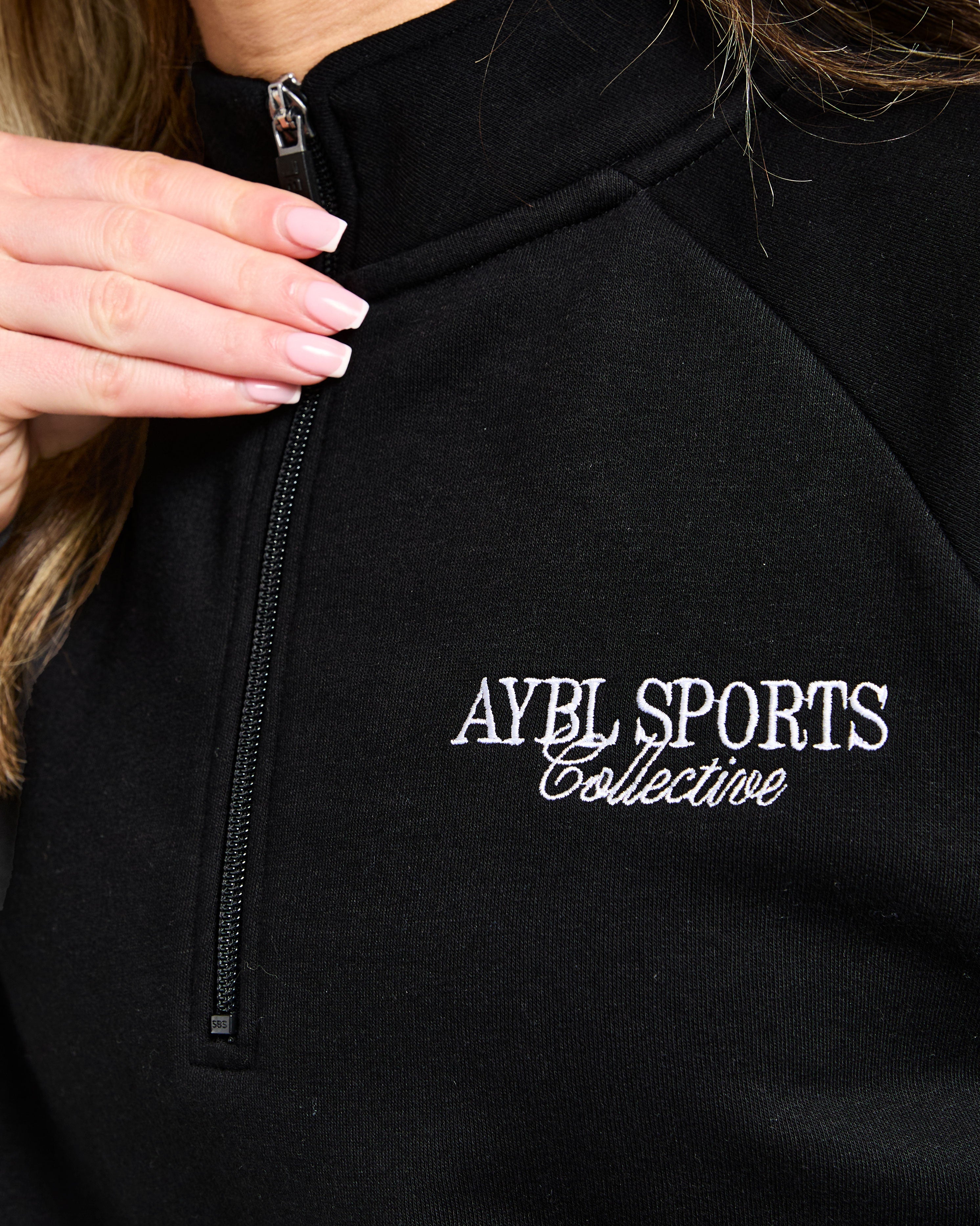 Sports Collective Oversized 1/4 Zip Pullover - Schwarz