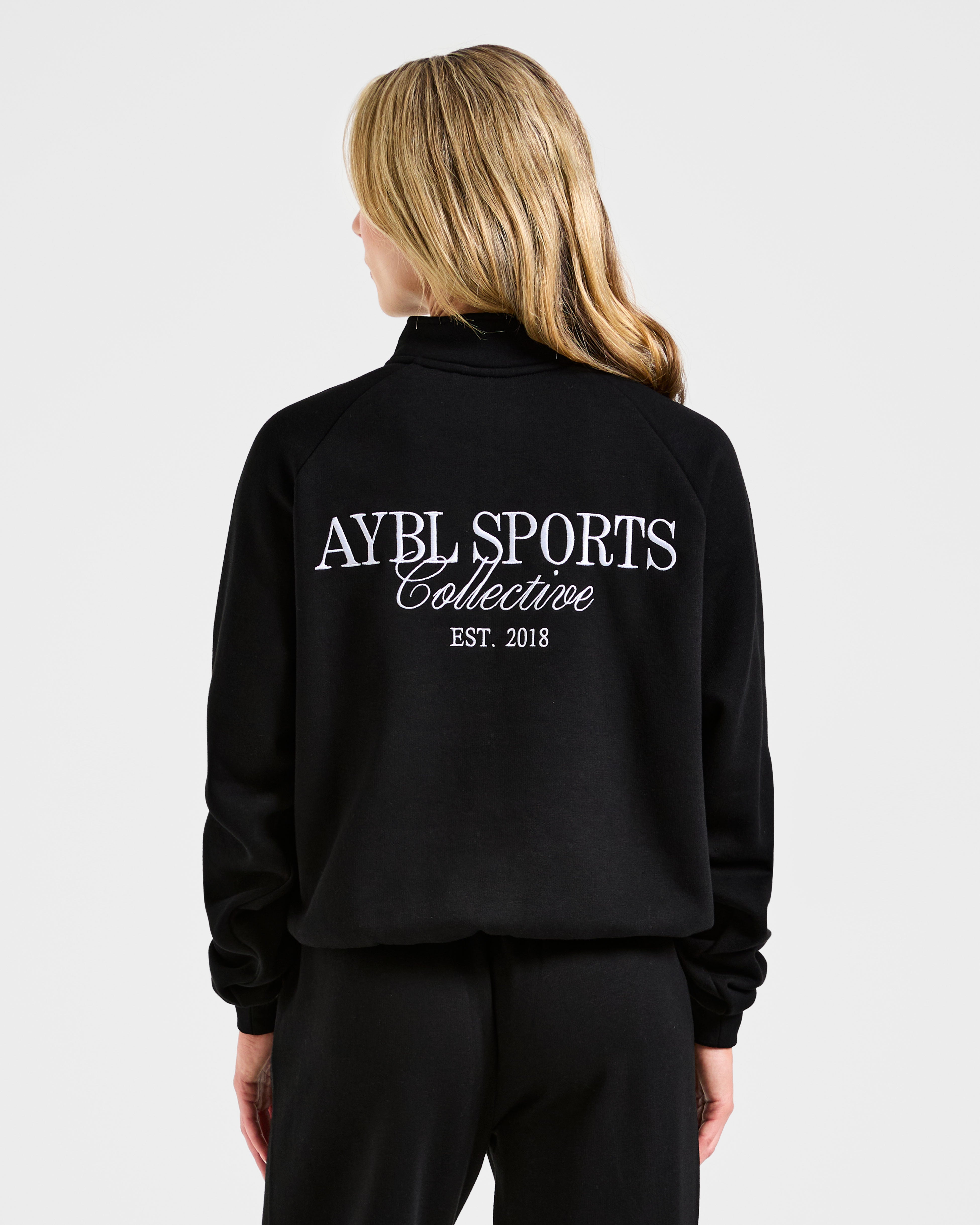 Sports Collective Oversized 1/4 Zip Pullover - Schwarz