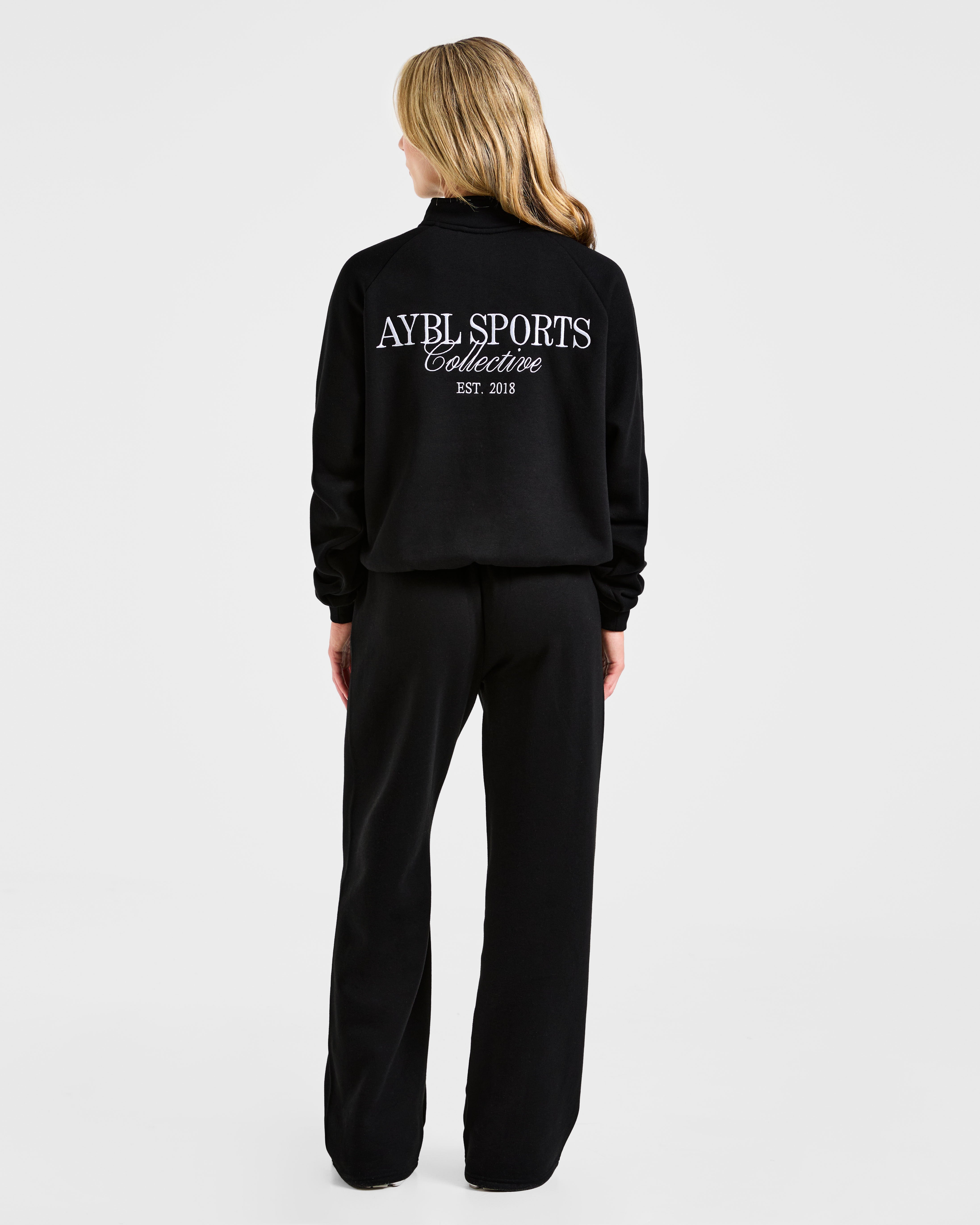 Sports Collective Oversized 1/4 Zip Pullover - Schwarz