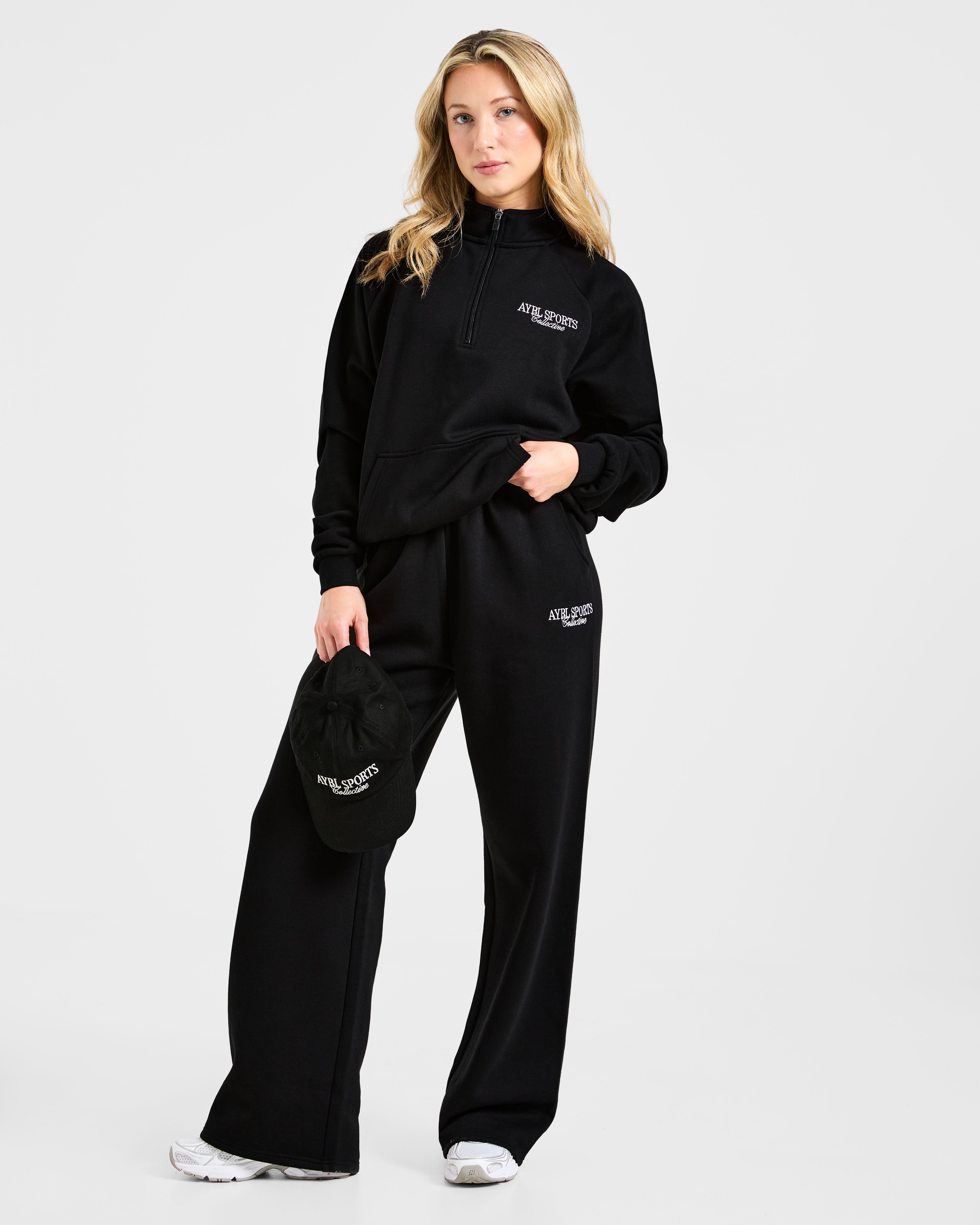 Sports Collective Oversized 1/4 Zip Pullover - Schwarz