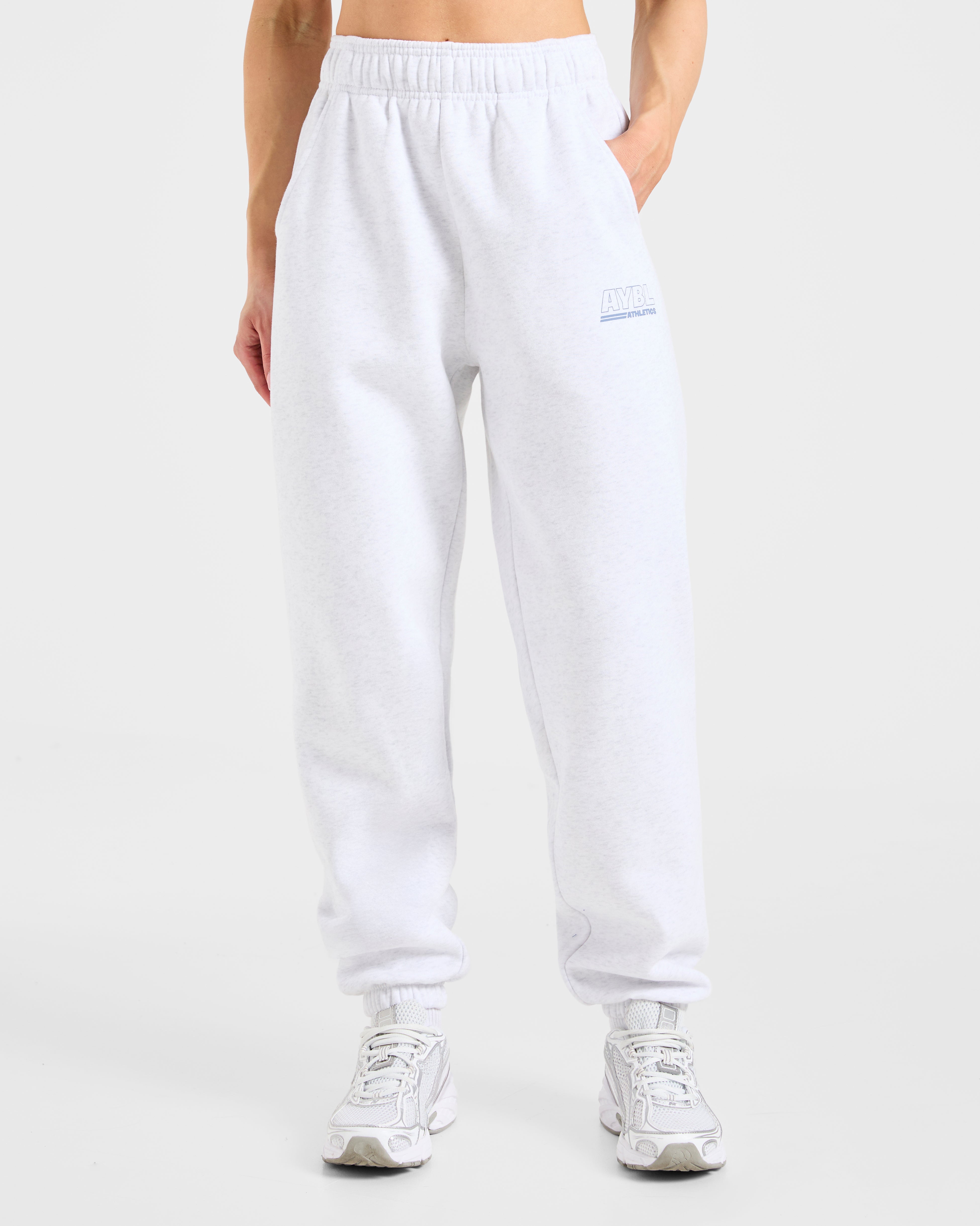 Athletics Track Oversized Joggers - Heather Grau/Slate Blau