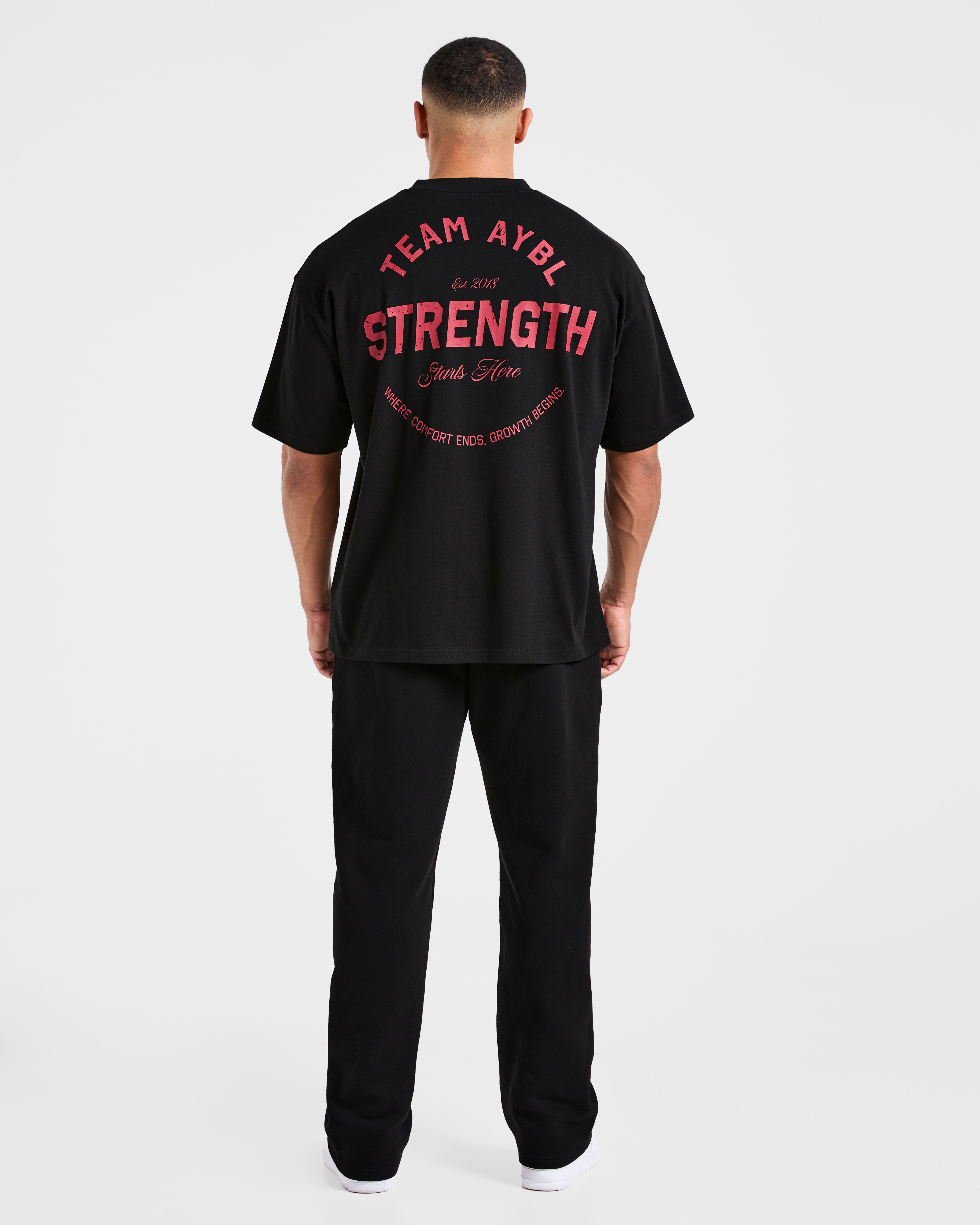 Cam Kissel x Strength Starts Here Oversized T Shirt  - Black/Red