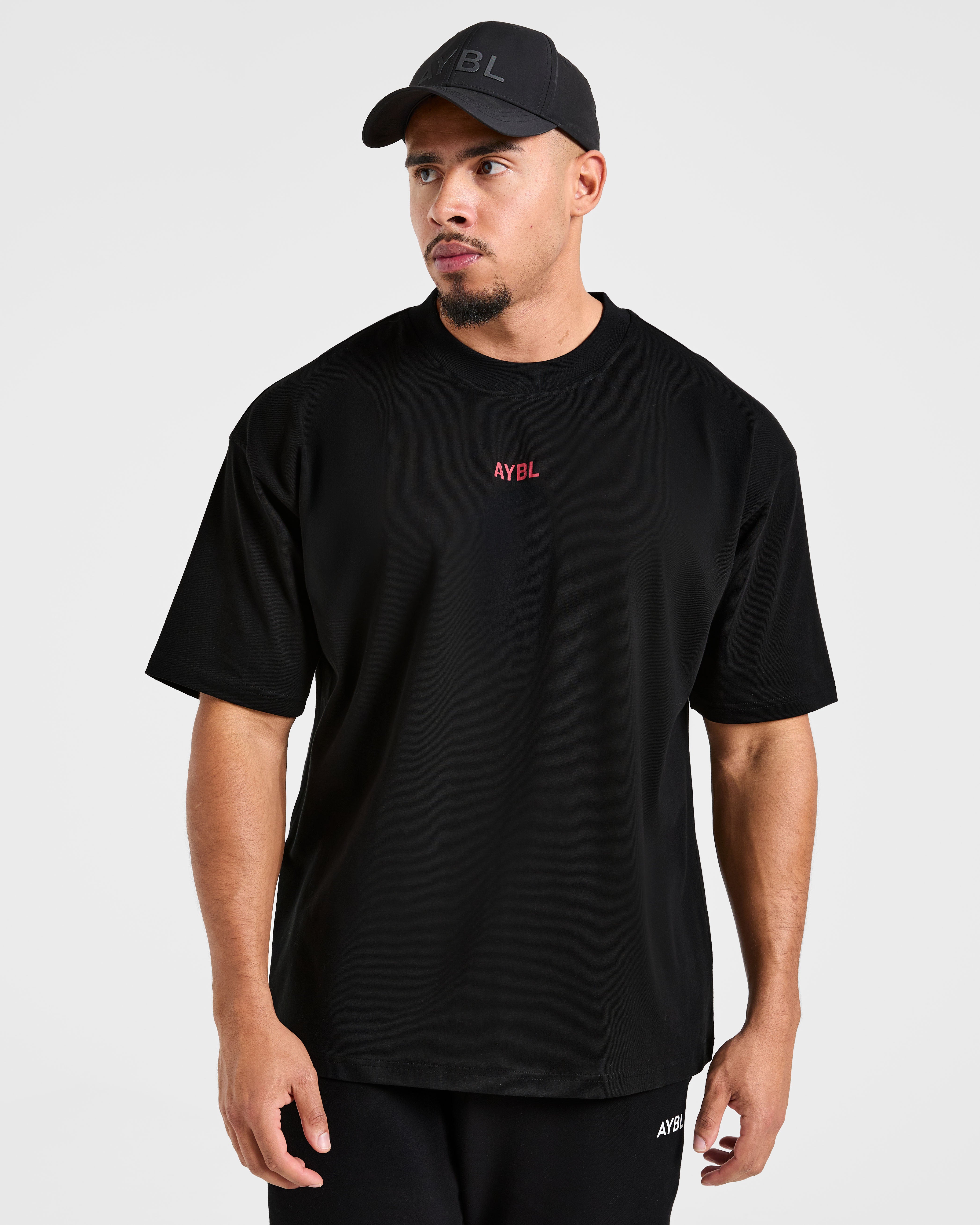 Cam Kissel x Strength Starts Here Oversized T Shirt  - Black/Red