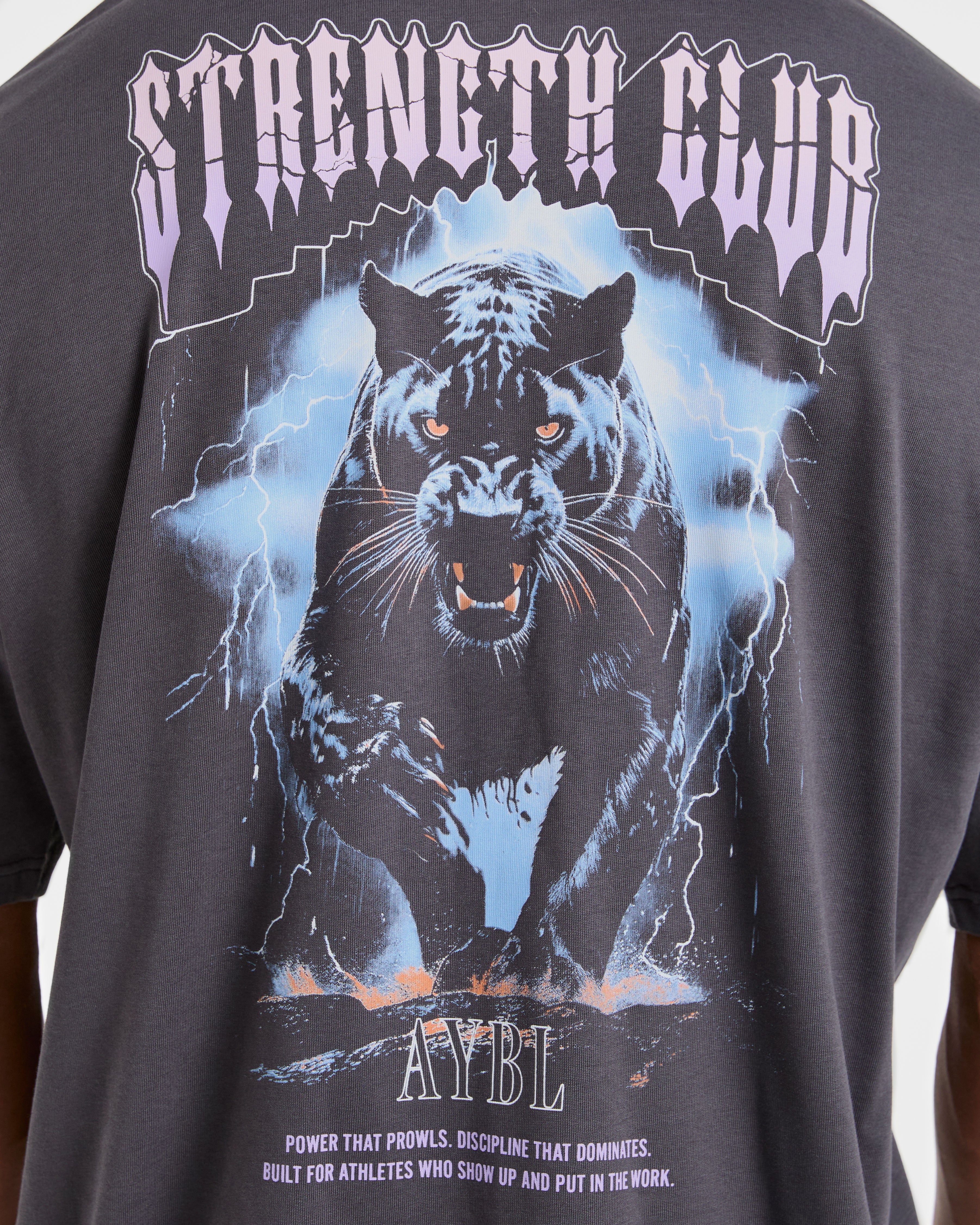 Hunt Your Goals Oversized T Shirt - Deep Charcoal