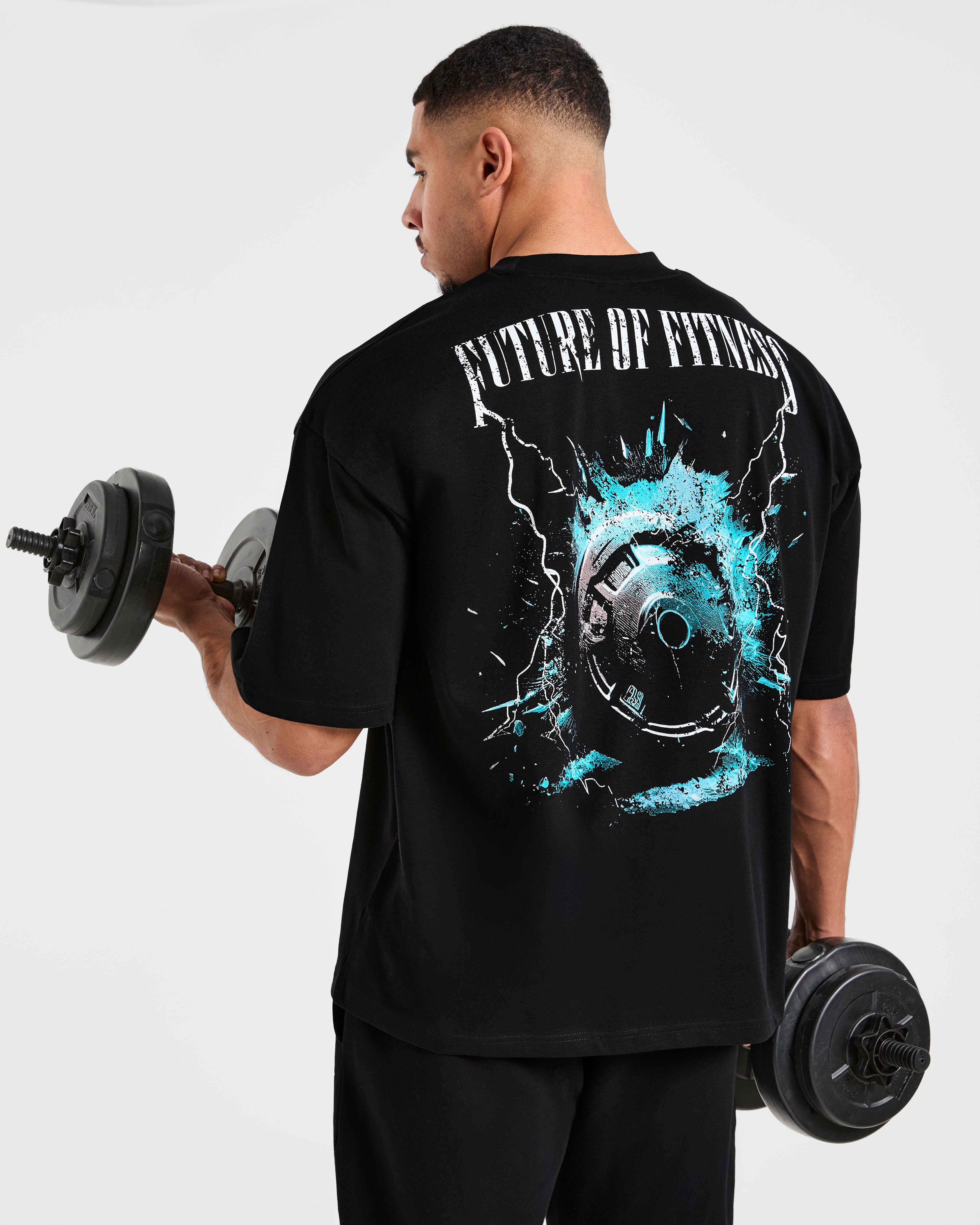 Breaking Weights Oversized T Shirt - Schwarz