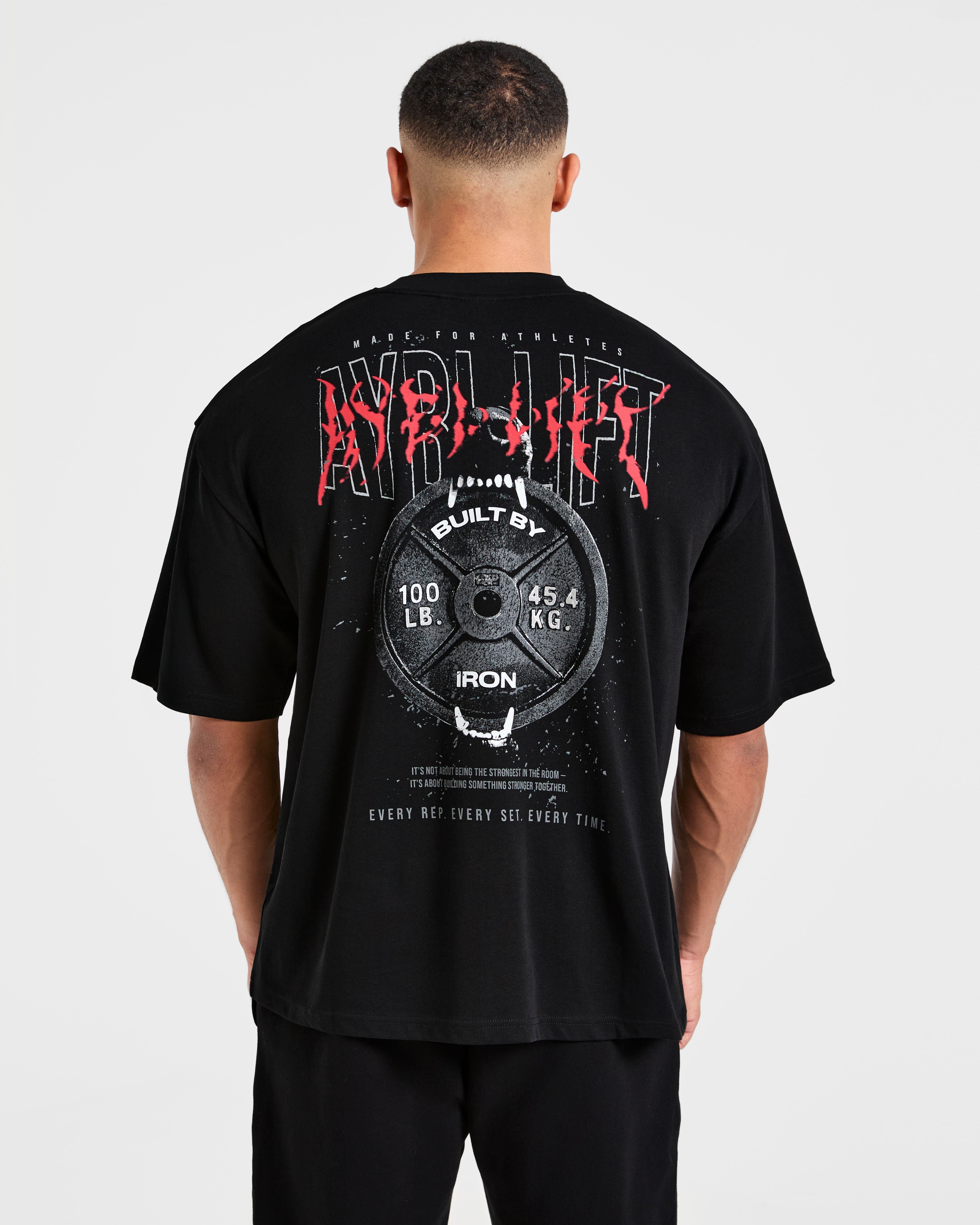 Doberman Strength Oversized T Shirt - Schwarz/Rot