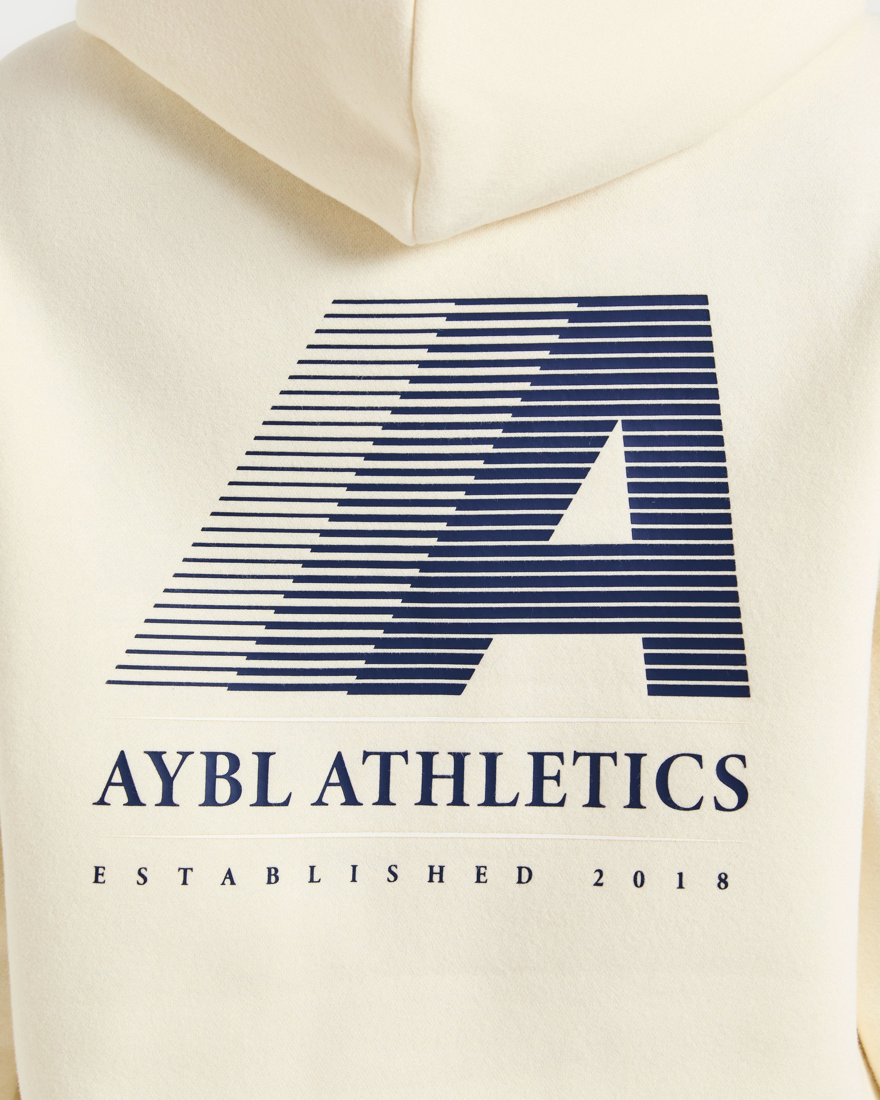 Retro Athletics Oversized Hoodie - Butter Gelb/Navy