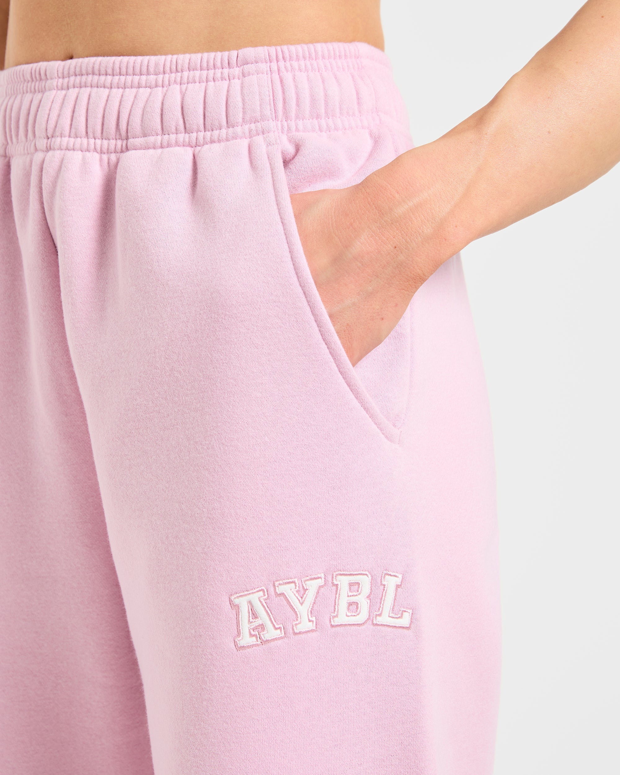Varsity 2.0 Oversized Straight Leg Joggers - Iced Rosa