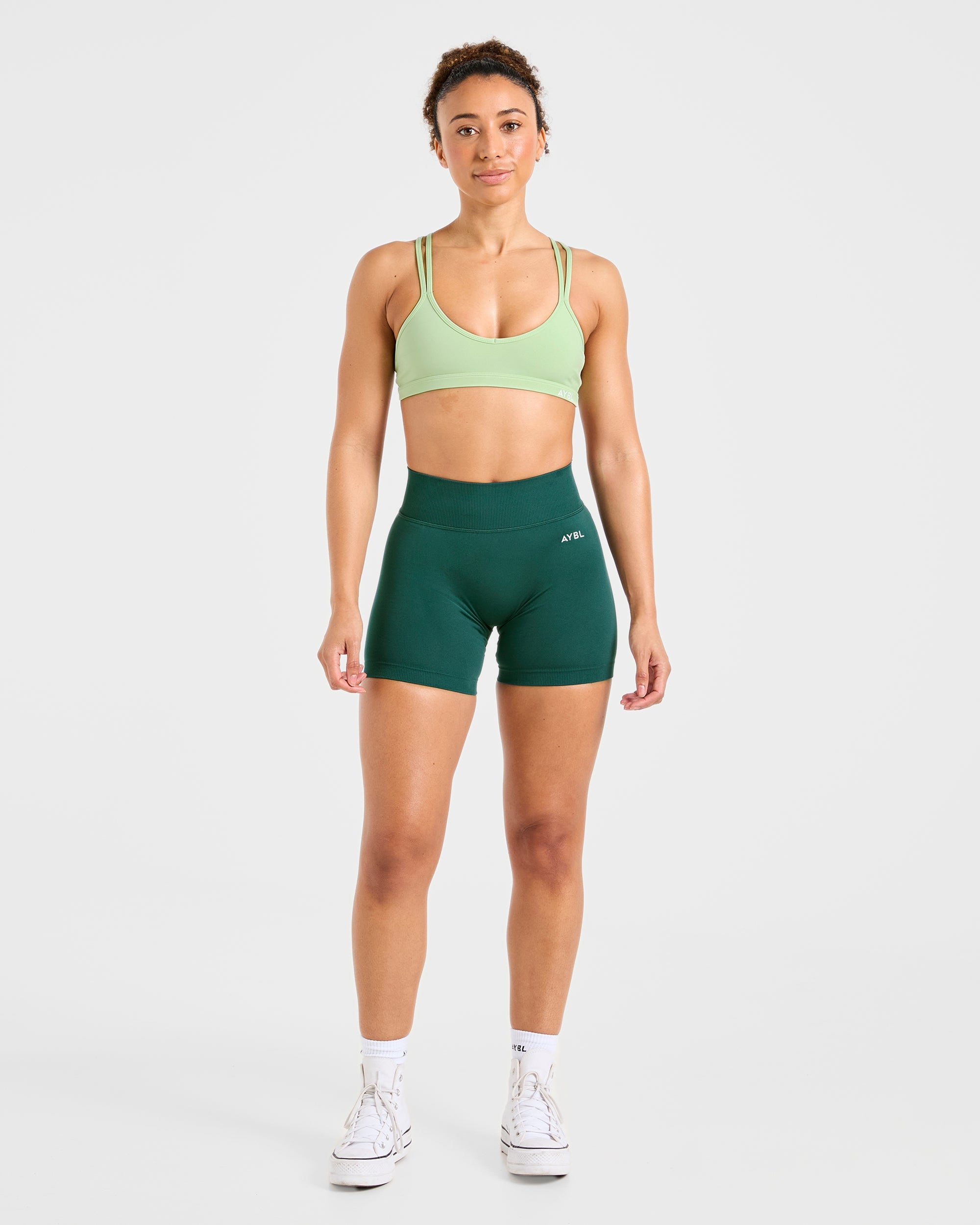 Essential Strappy Sports Bra - Soft Grün