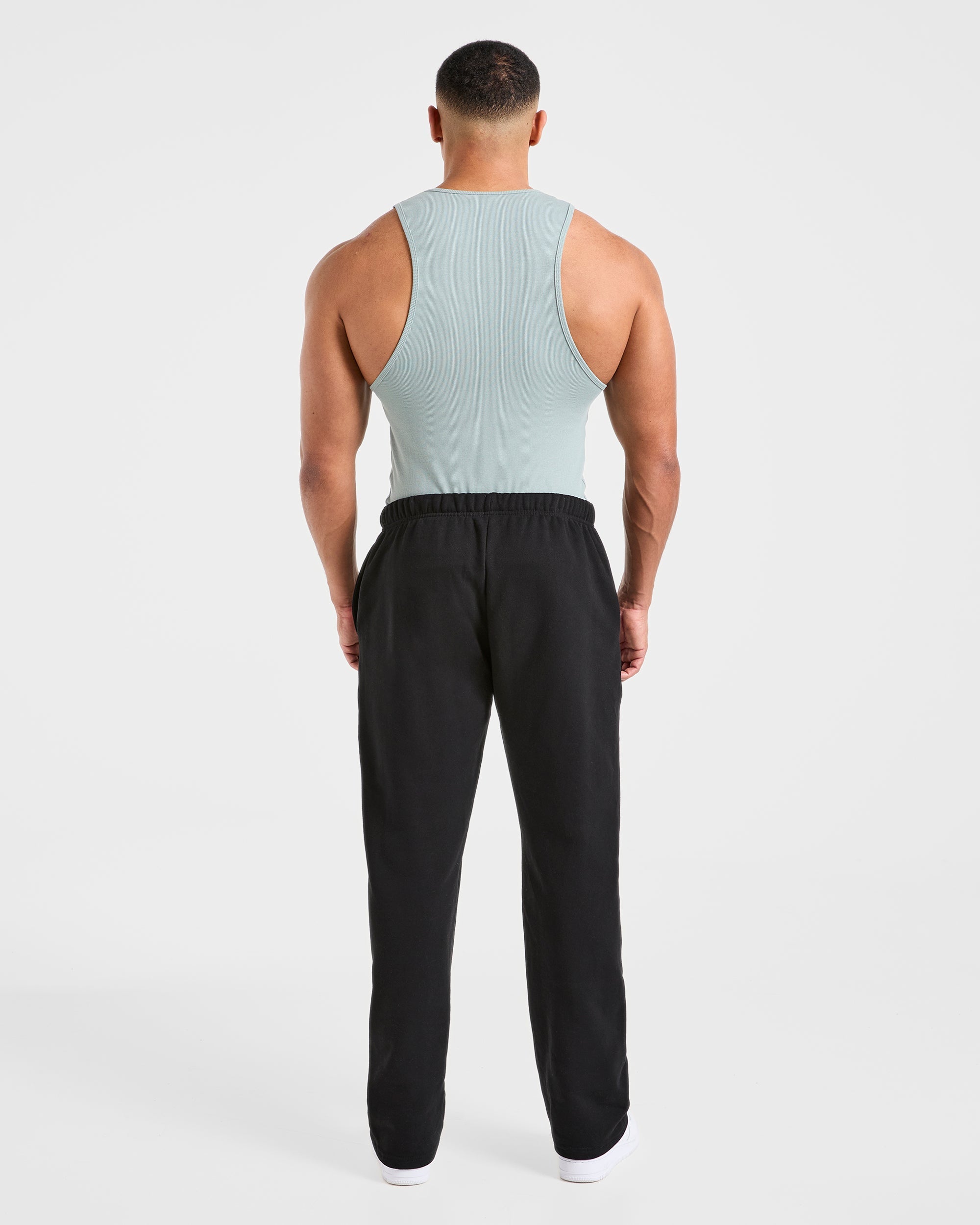 Muscle Ribbed Tank - Stone Blau