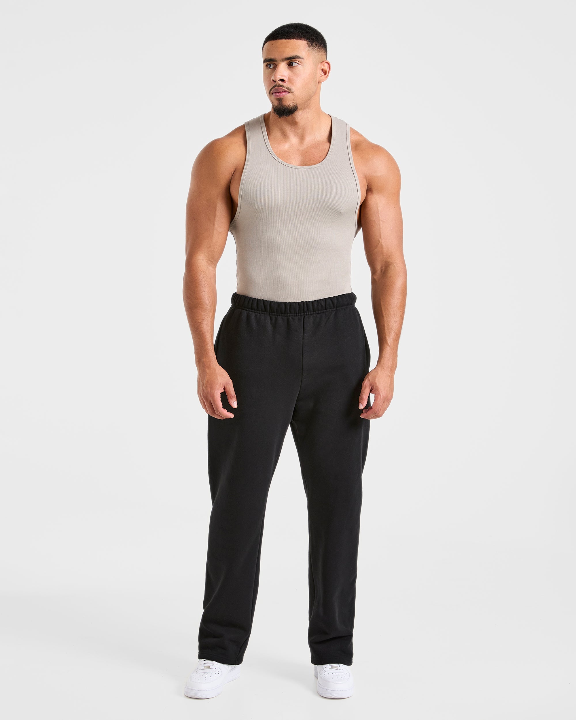 Muscle Ribbed Tank - Cloud Grau