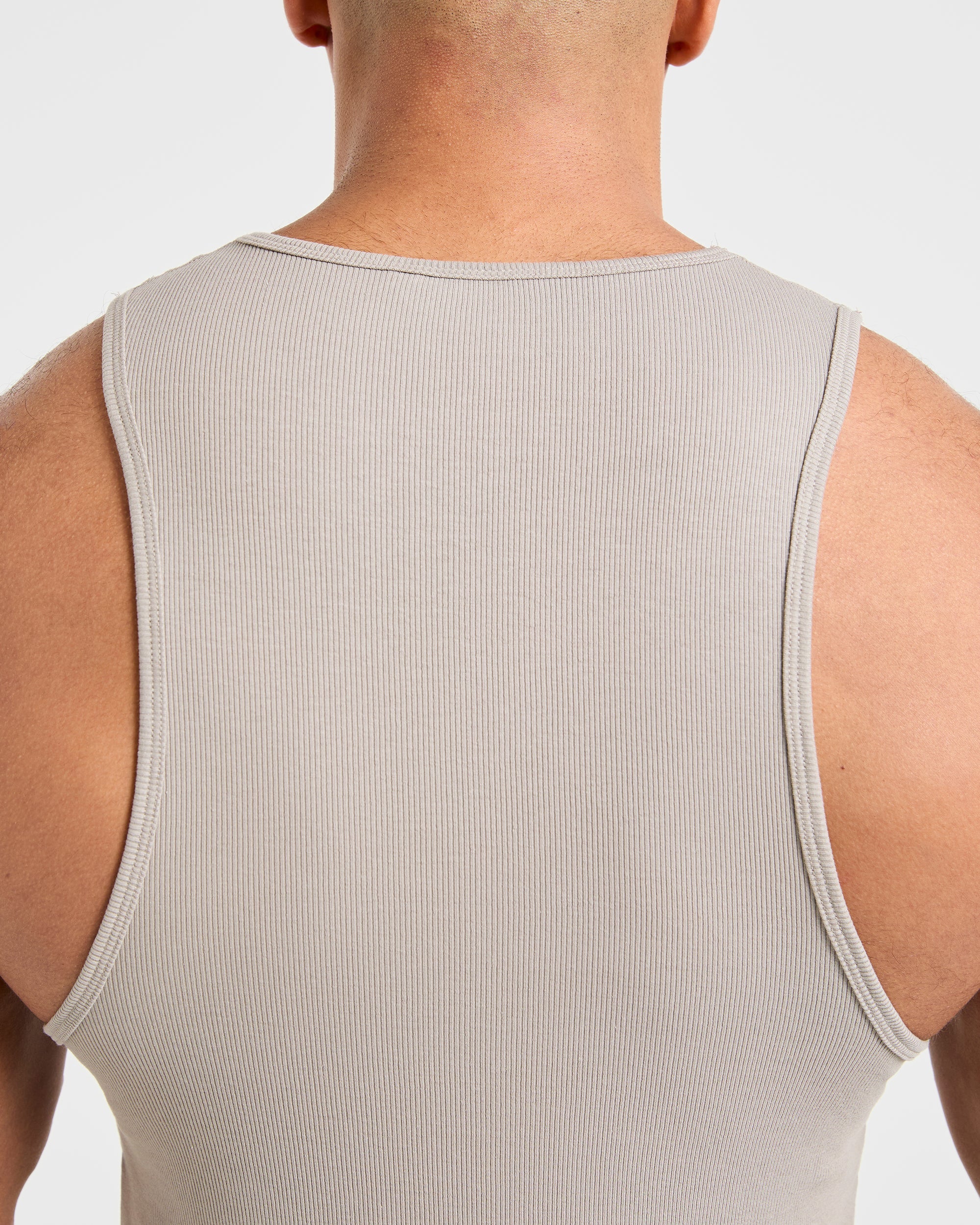 Muscle Ribbed Tank - Cloud Grau