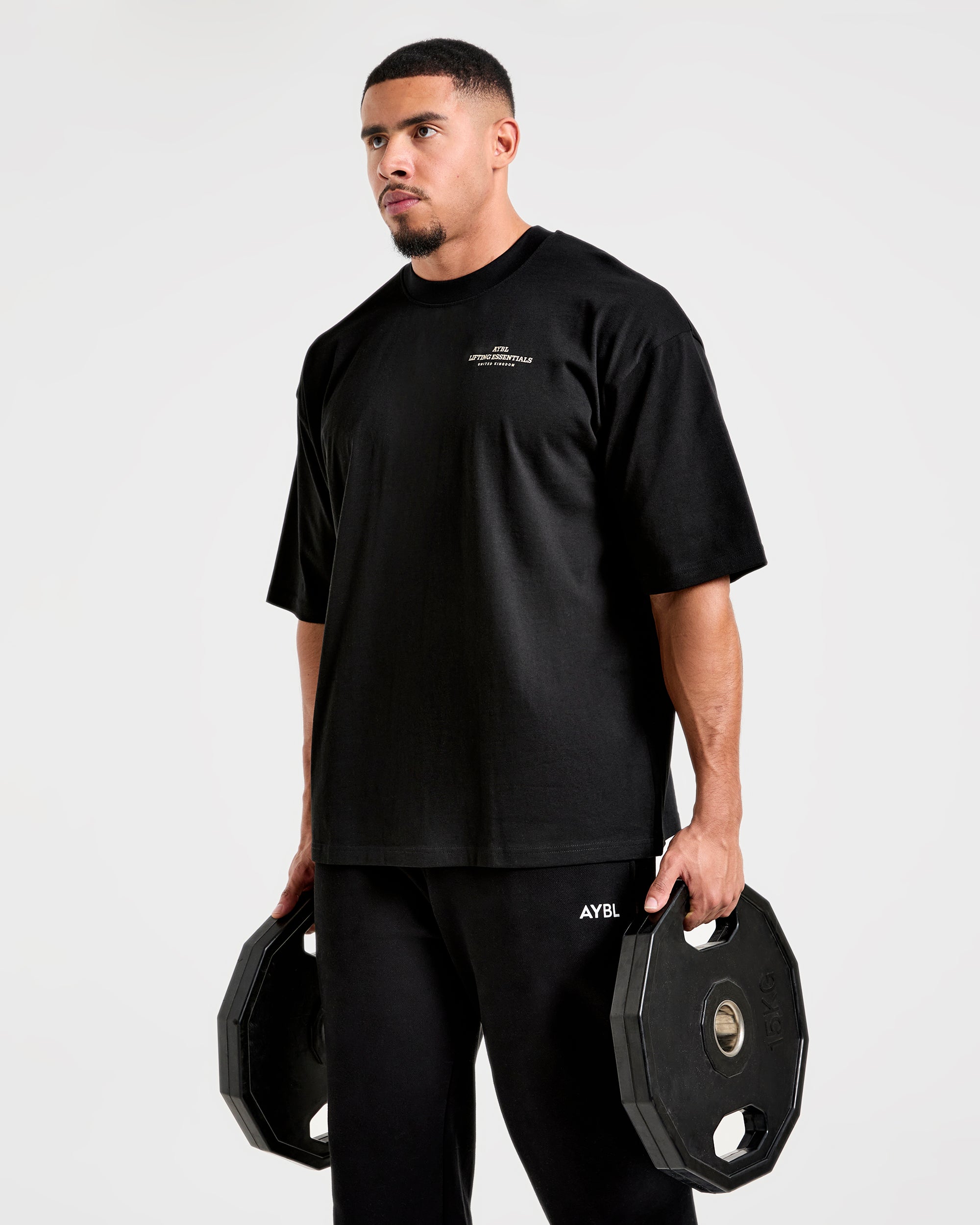 Apex Lifting Essentials Oversized T Shirt - Schwarz/Cream