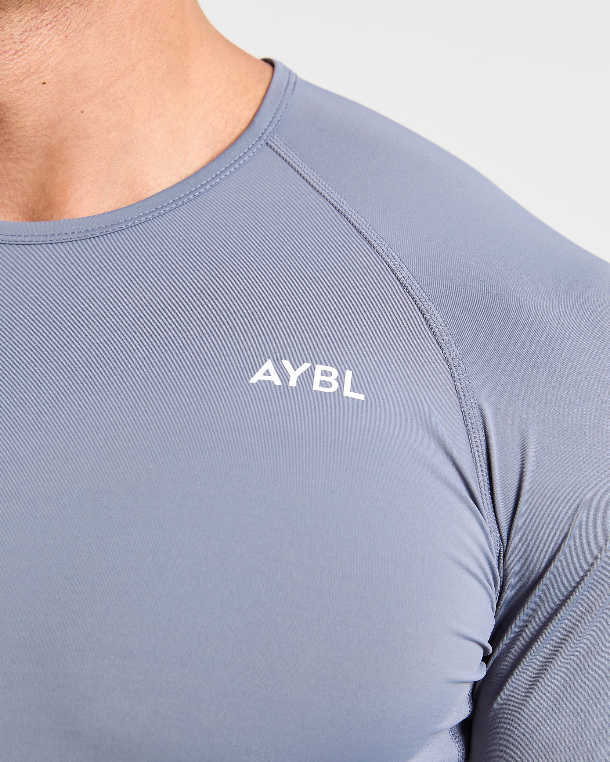 Compression Long Sleeve T Shirt - Slate Grau