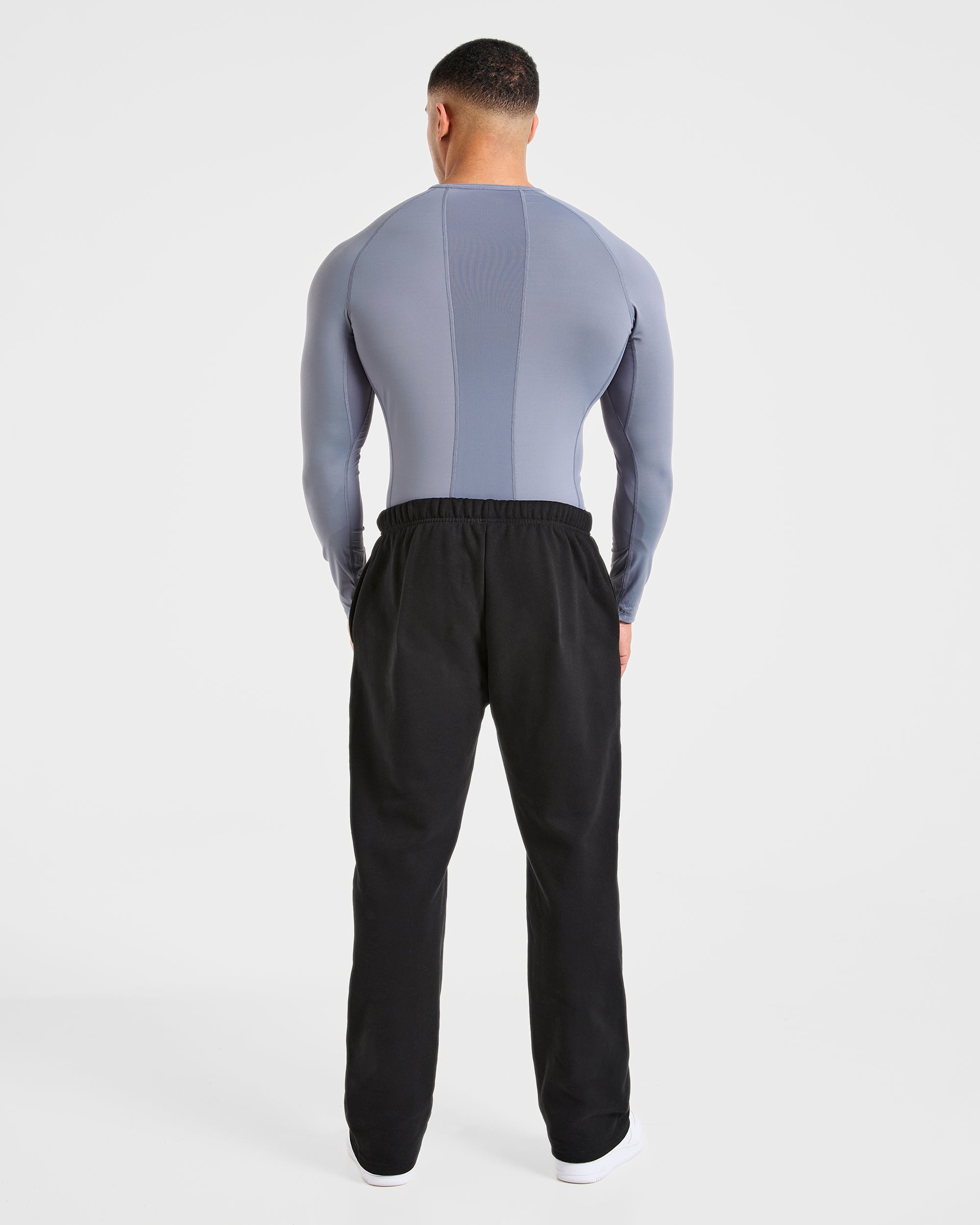 Compression Long Sleeve T Shirt - Slate Grau